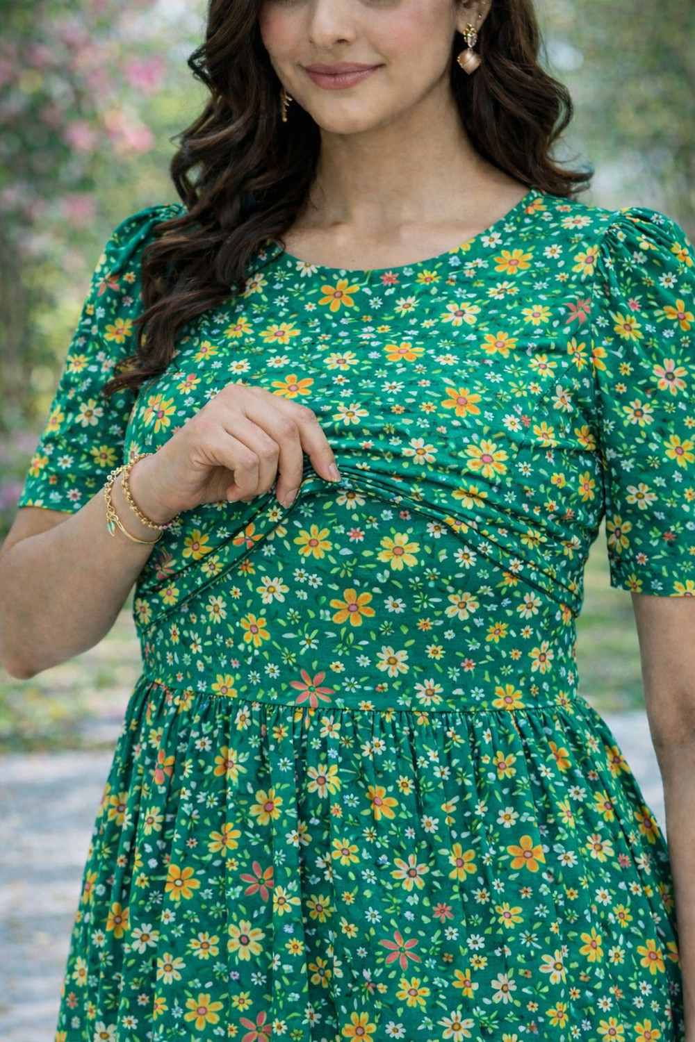 Image of KANNIMAR Women Maternity /Nursing Nighty
