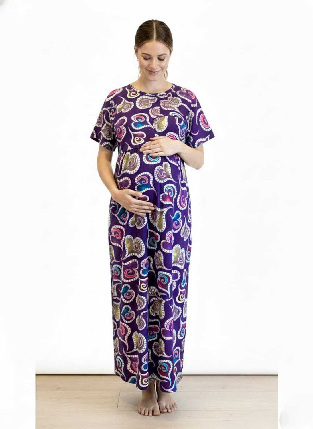 Image of BhuwanaTex Women Maternity /Nursing Nighty