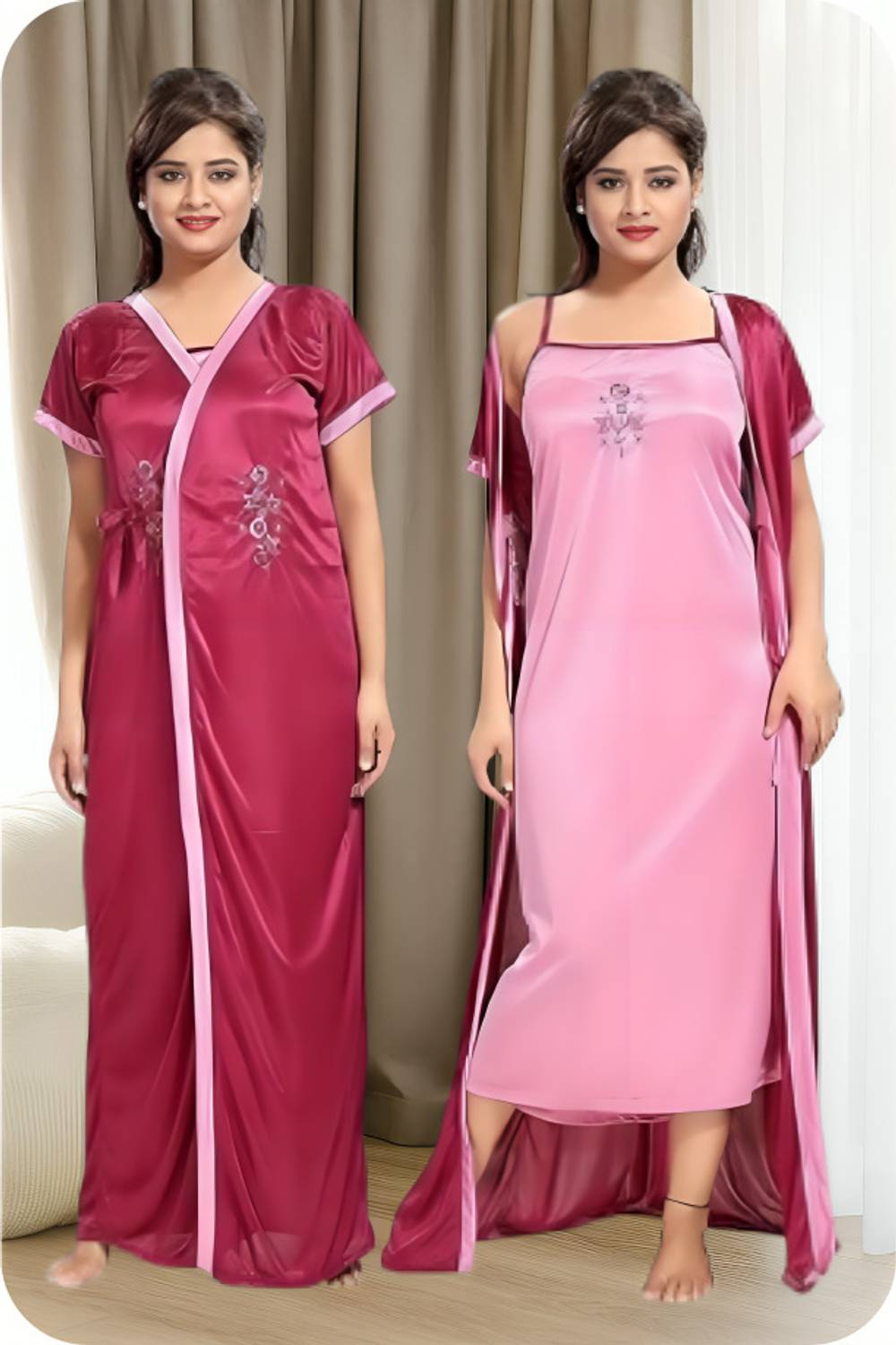 BMP Women Nighty with Robe