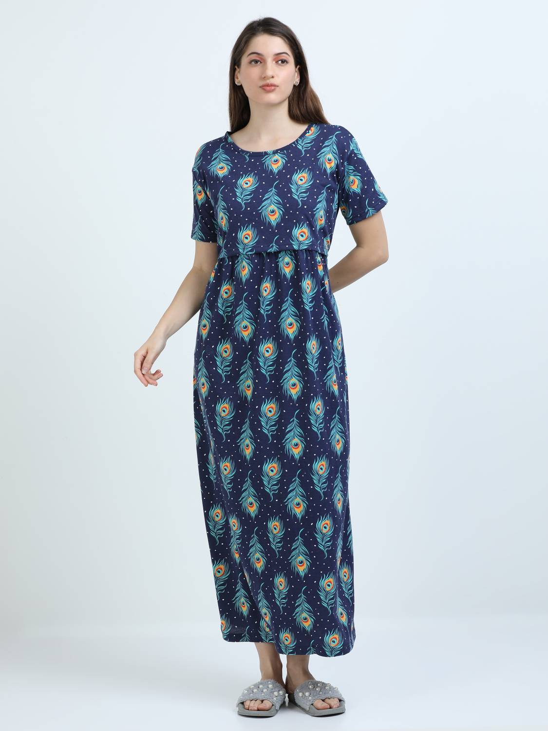 BARBET Women Maternity/Nursing Nighty
