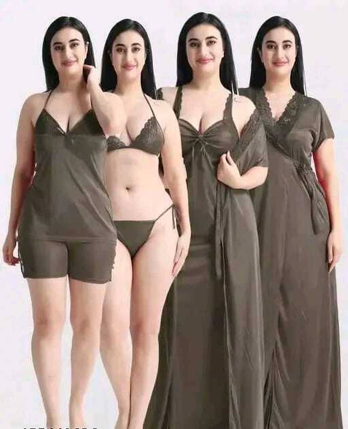 Pushbela Women Nighty with Robe
