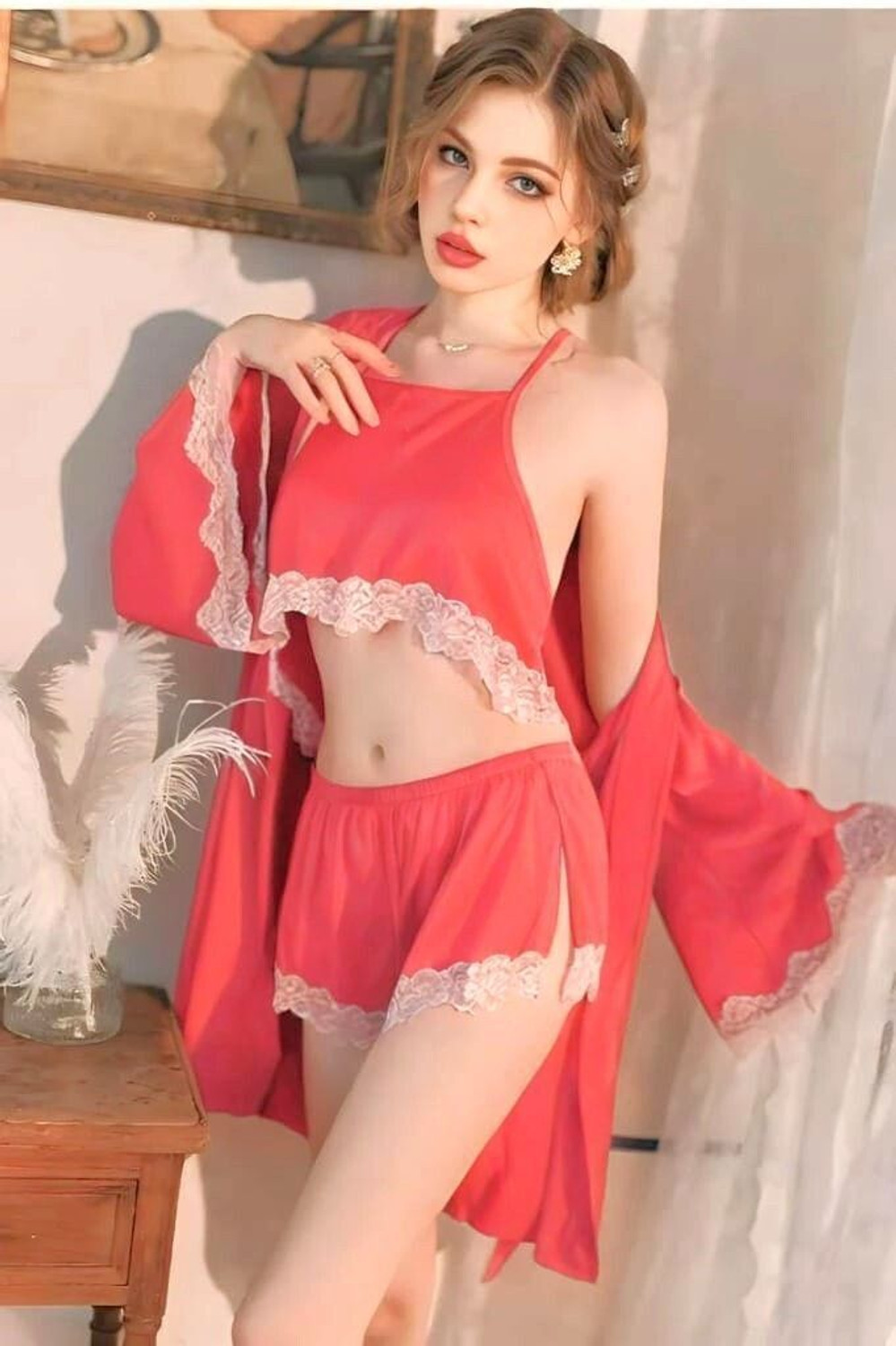 Image of Fashonic Women Nighty with Robe