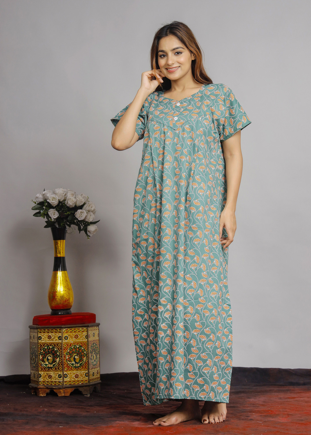 Image of Vardhana Women Maternity /Nursing Nighty