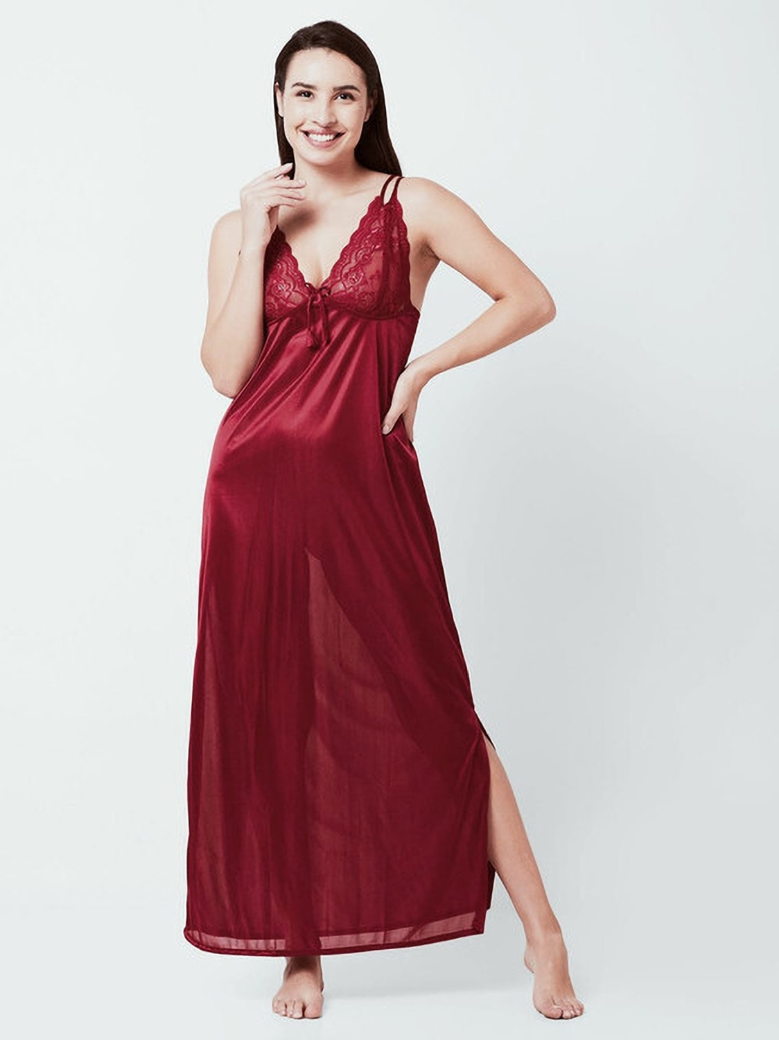 Image of Dreamy Drapes Women Nighty with Robe