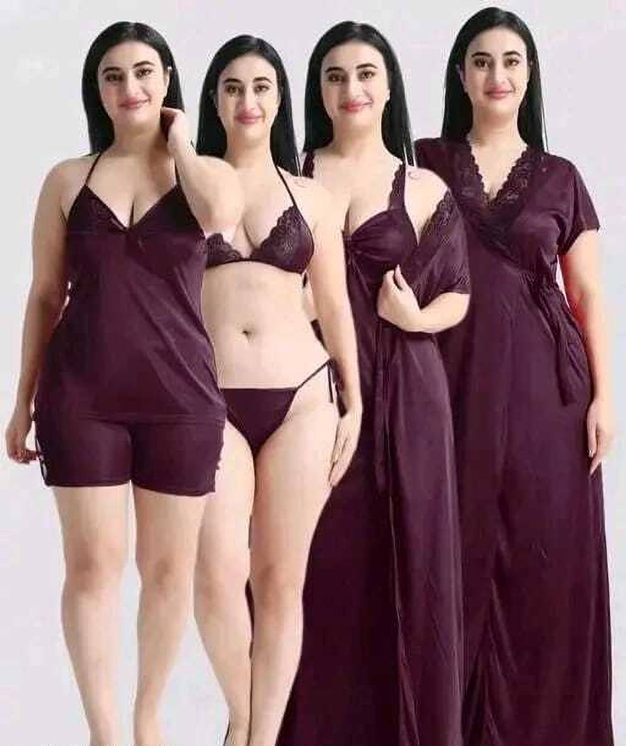 Pushbela Women Nighty with Robe