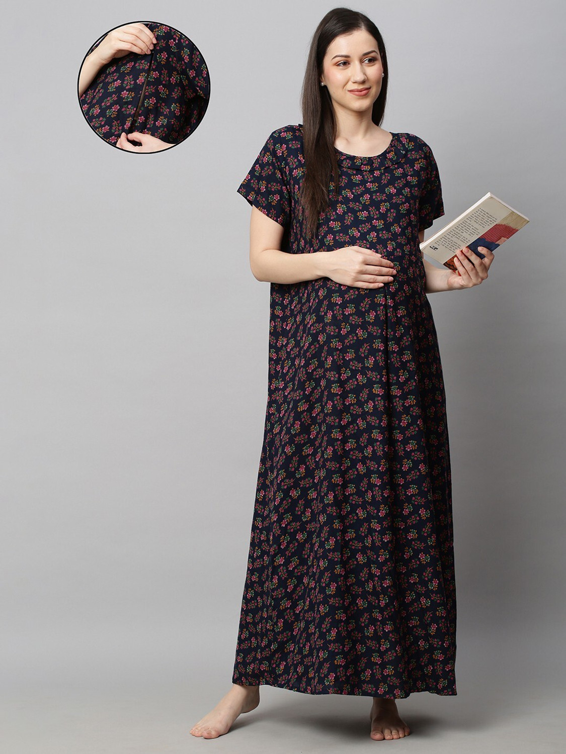 Image of MomToBe Women Maternity /Nursing Nighty