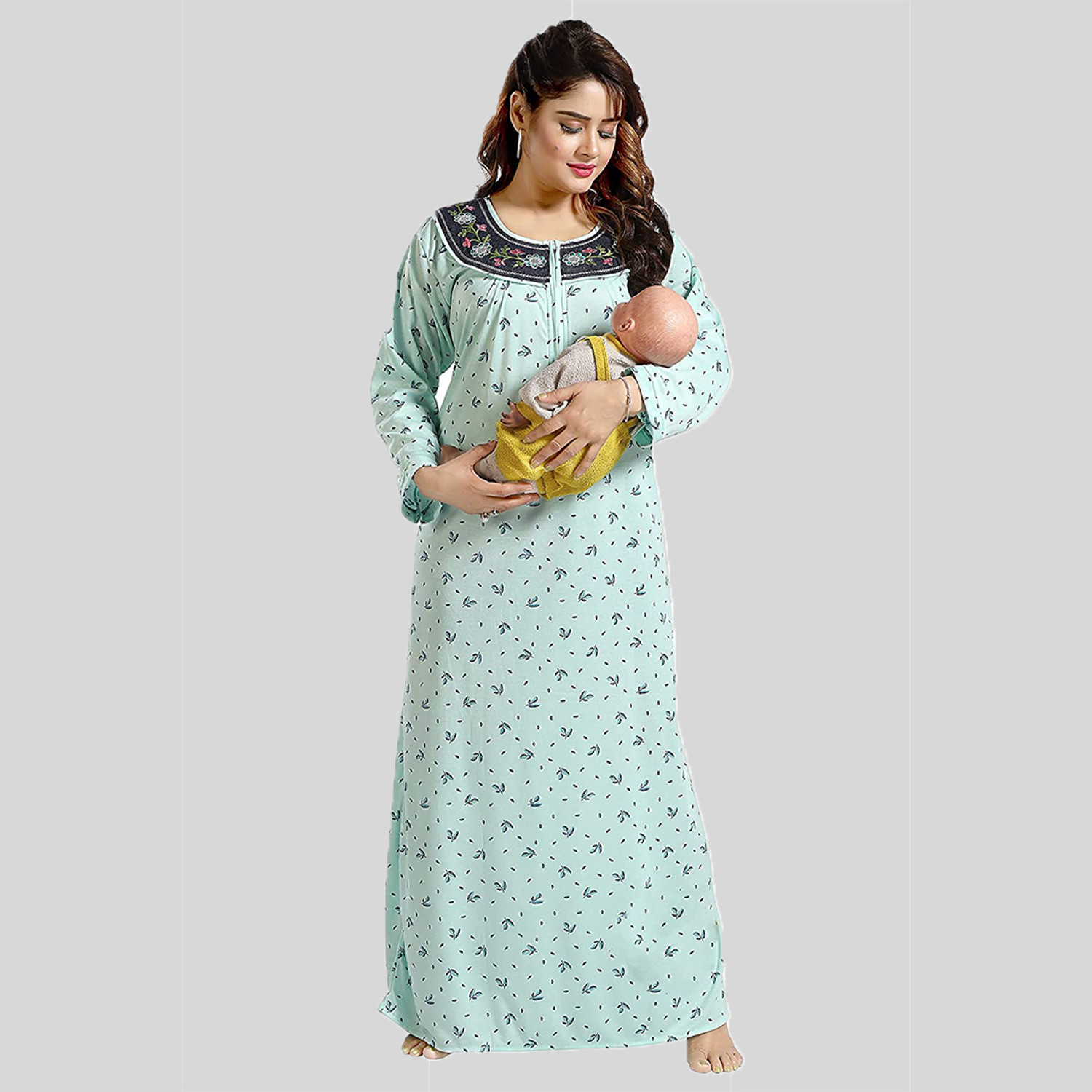 Image of Gutthi Women Maternity /Nursing Nighty