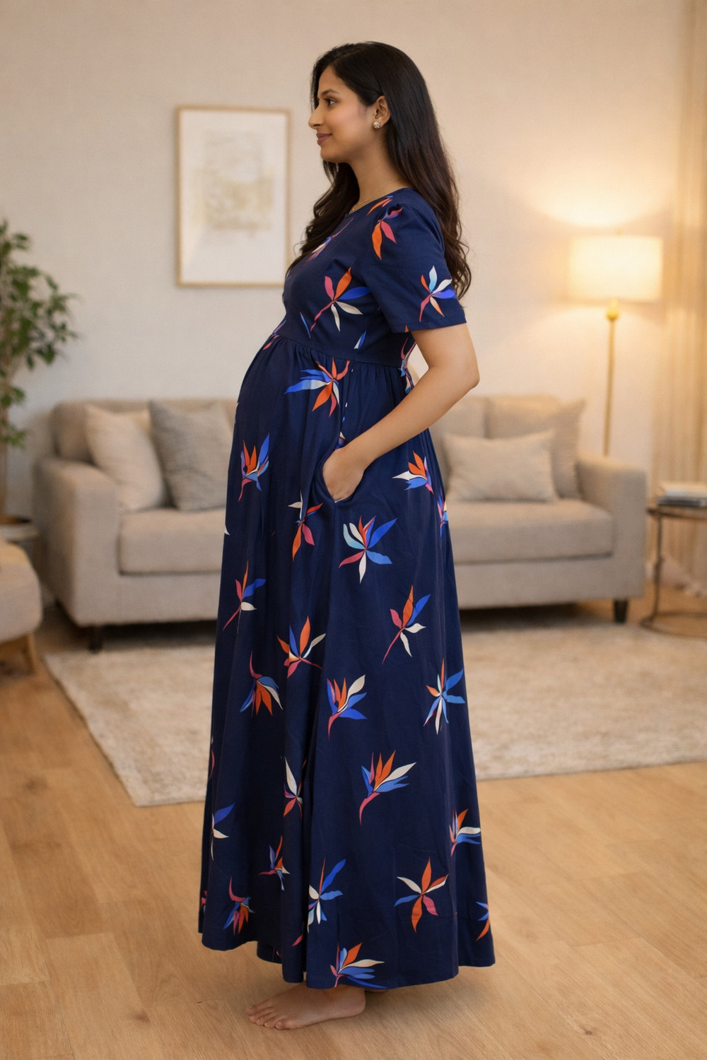 Image of SILVER JUBILE APPARELS Women Maternity /Nursing Nighty