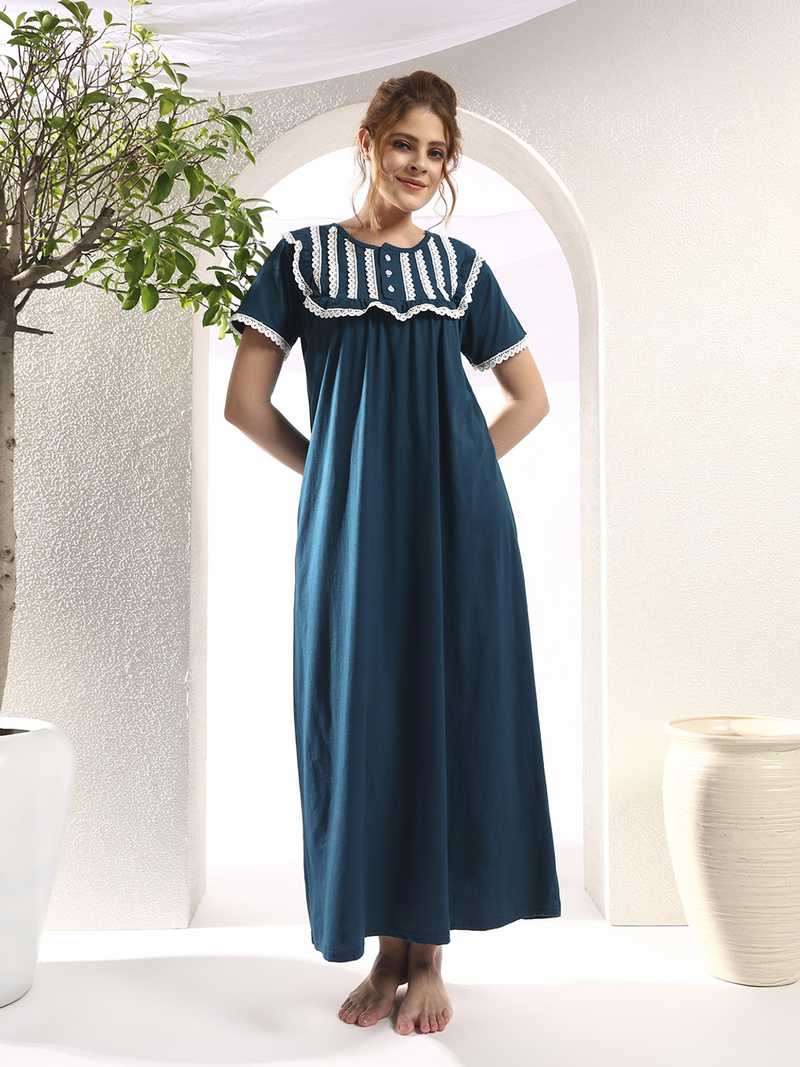 Image of Sephani Women Nighty (Blue)