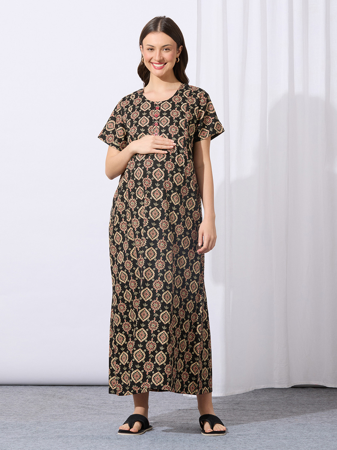 Image of MomToBe Women Maternity /Nursing Nighty