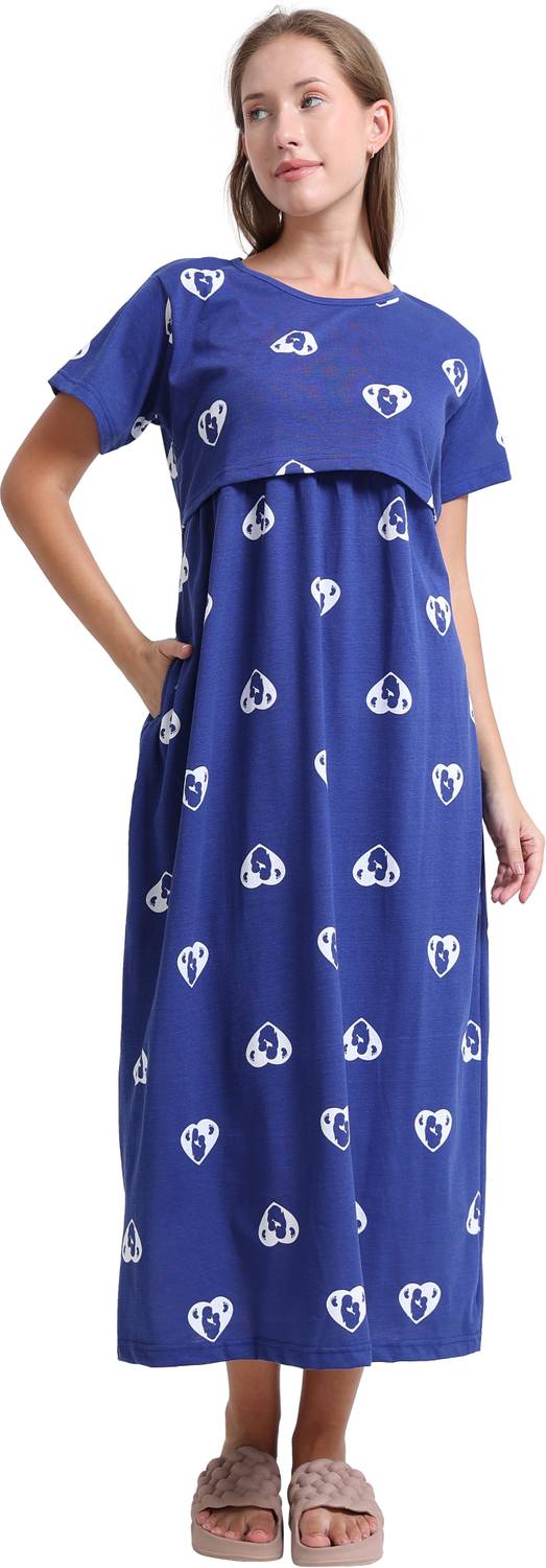 BARBET Women Maternity/Nursing Nighty