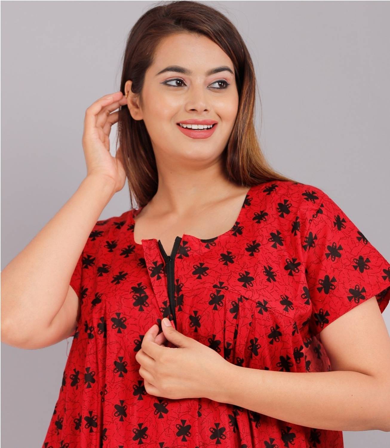 Dhanlaxmi Women Black Nighty Pack of 2 - Image 5