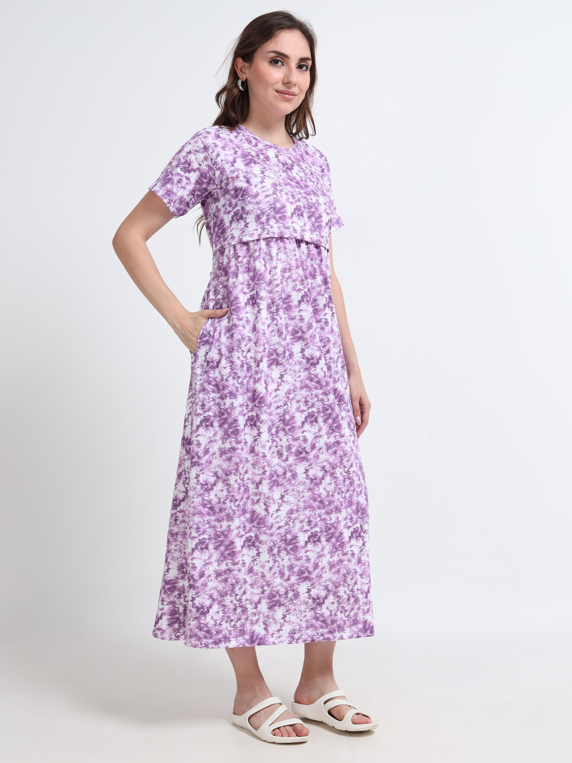Image of BARBET Women Maternity /Nursing Nighty
