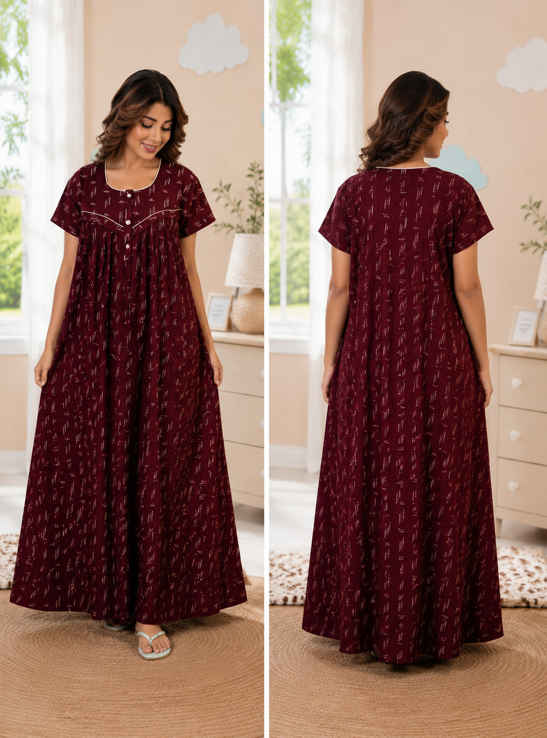 Image of Ramya Trends Women Maternity /Nursing Nighty
