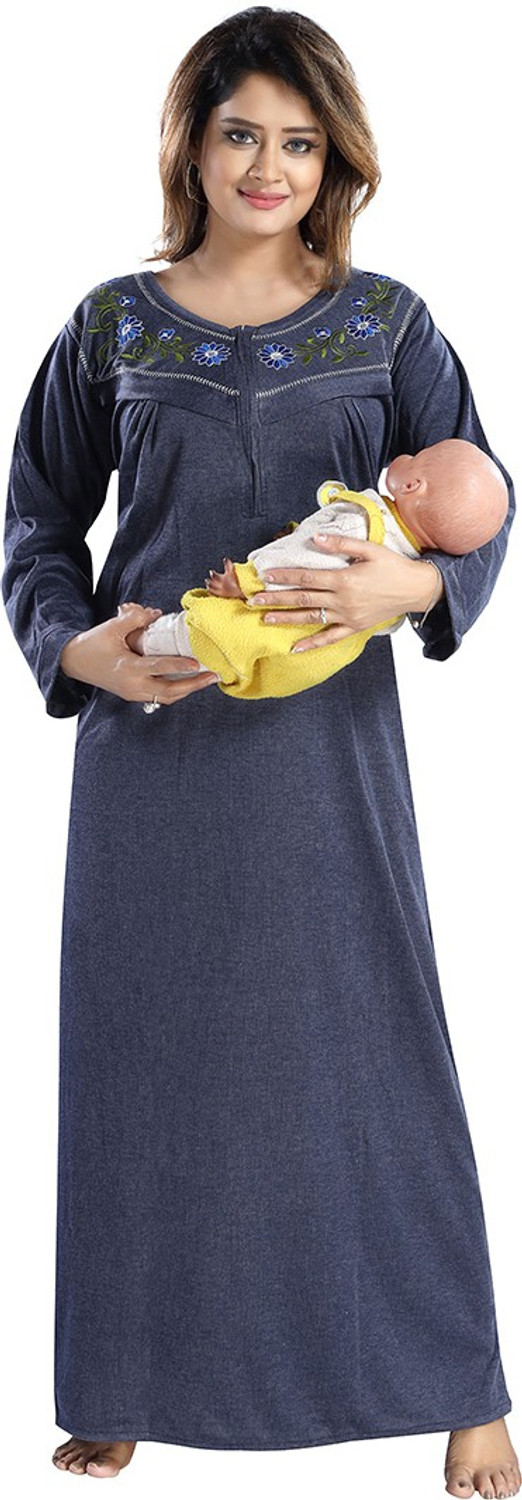 Image of Gutthi Women Maternity /Nursing Nighty