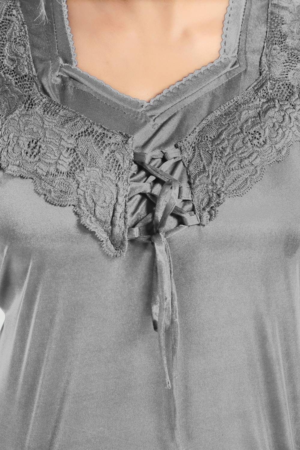 SIAMI Women Gray Nighty - Image 3