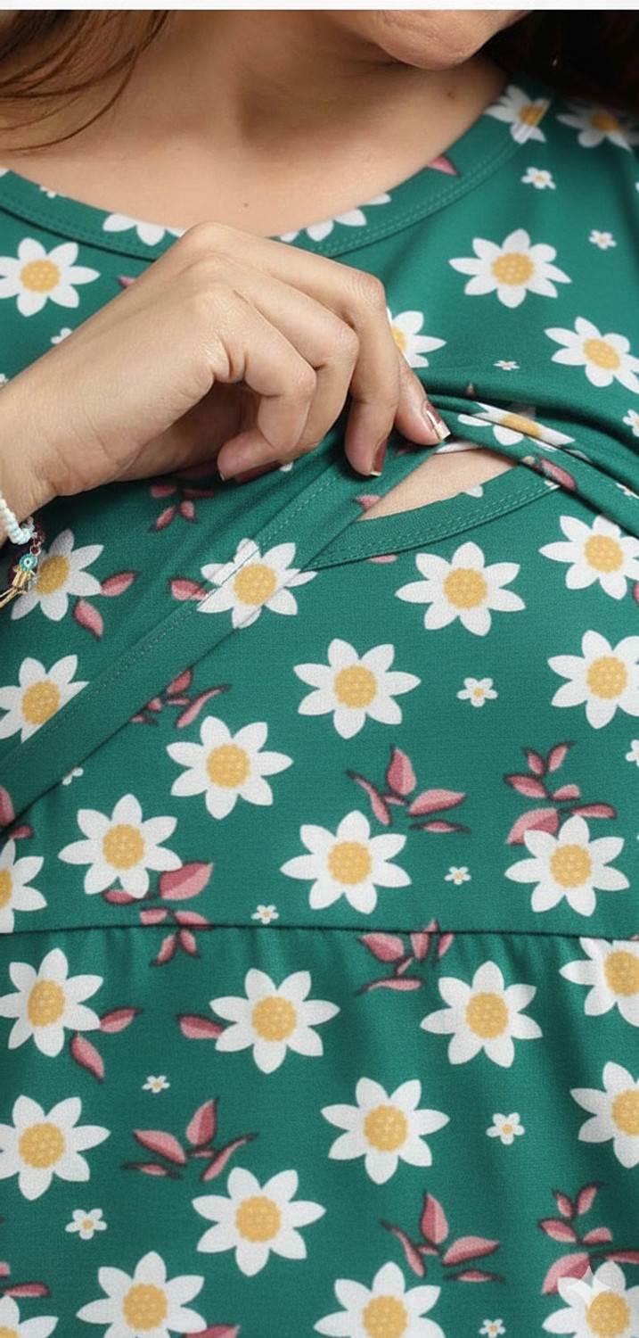 Image of KANNIMAR Women Maternity /Nursing Nighty