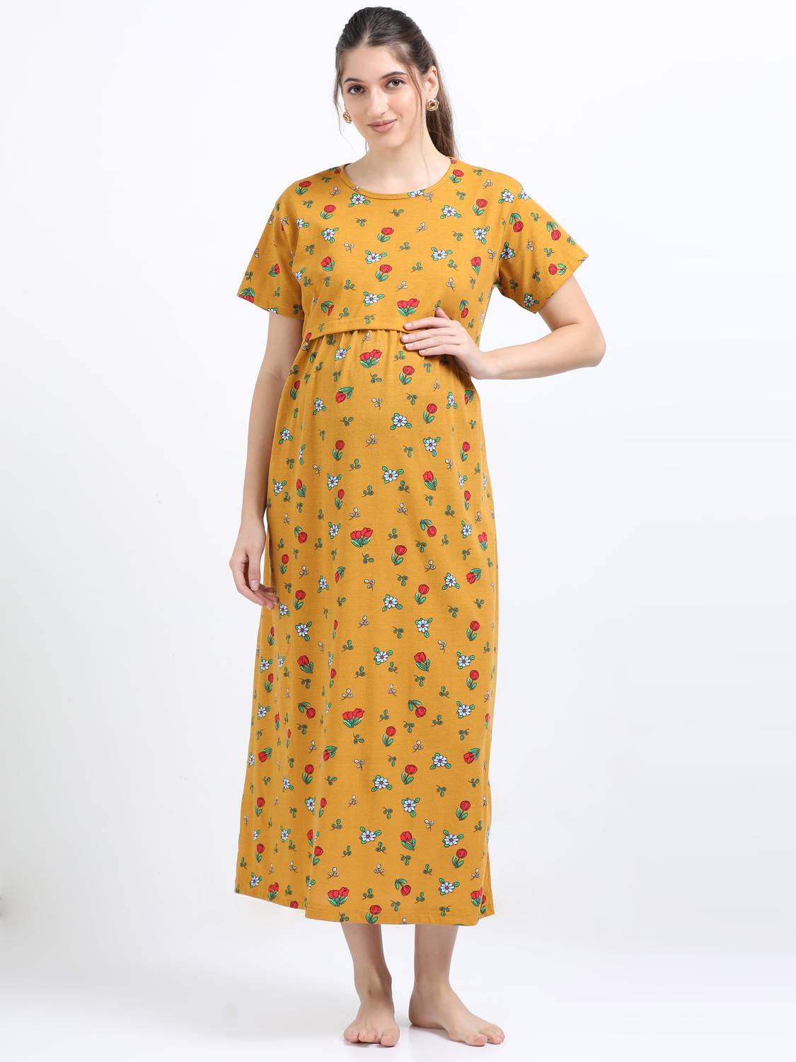 BARBET Women Maternity/Nursing Nighty
