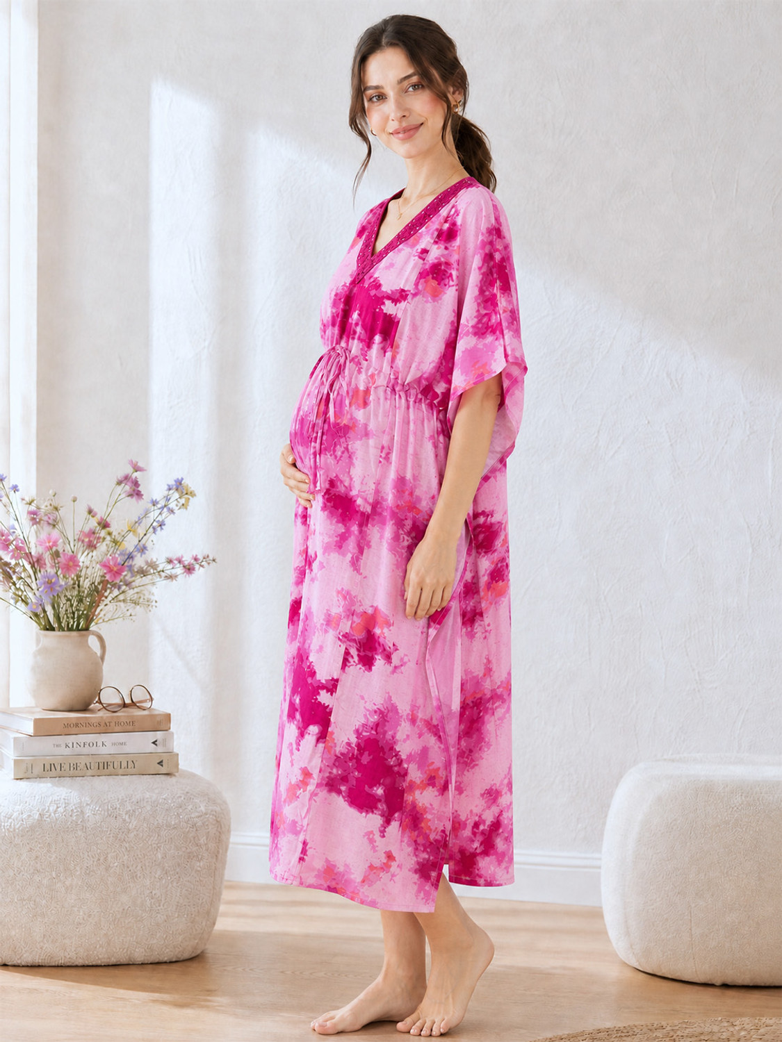 Image of Secret Wish Women Nightdress (Pink)