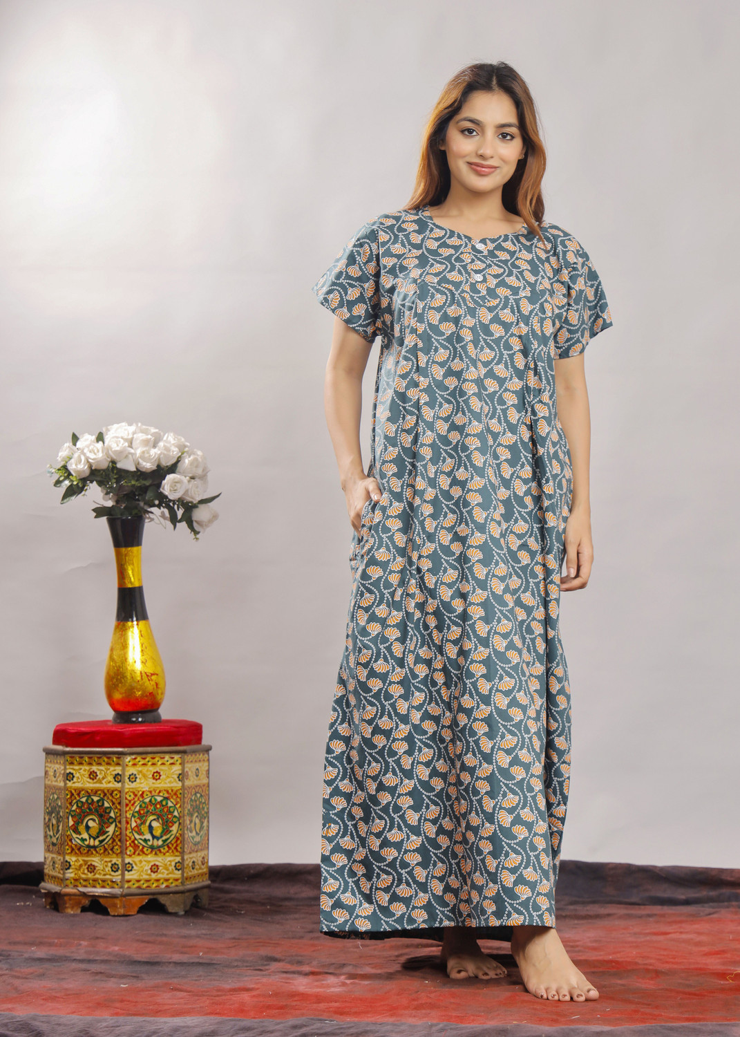 Image of Vardhana Women Maternity /Nursing Nighty