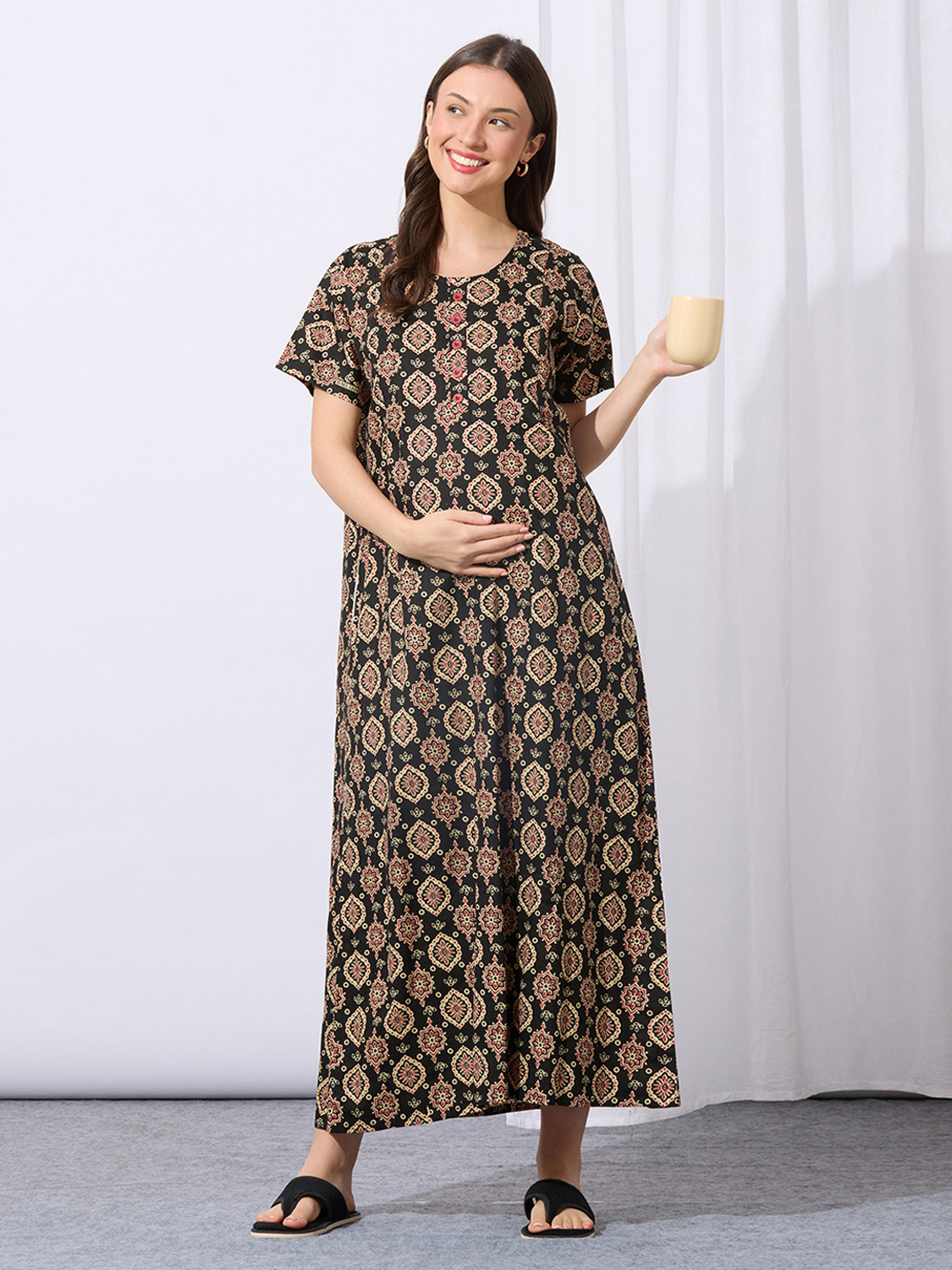 Image of MomToBe Women Maternity /Nursing Nighty