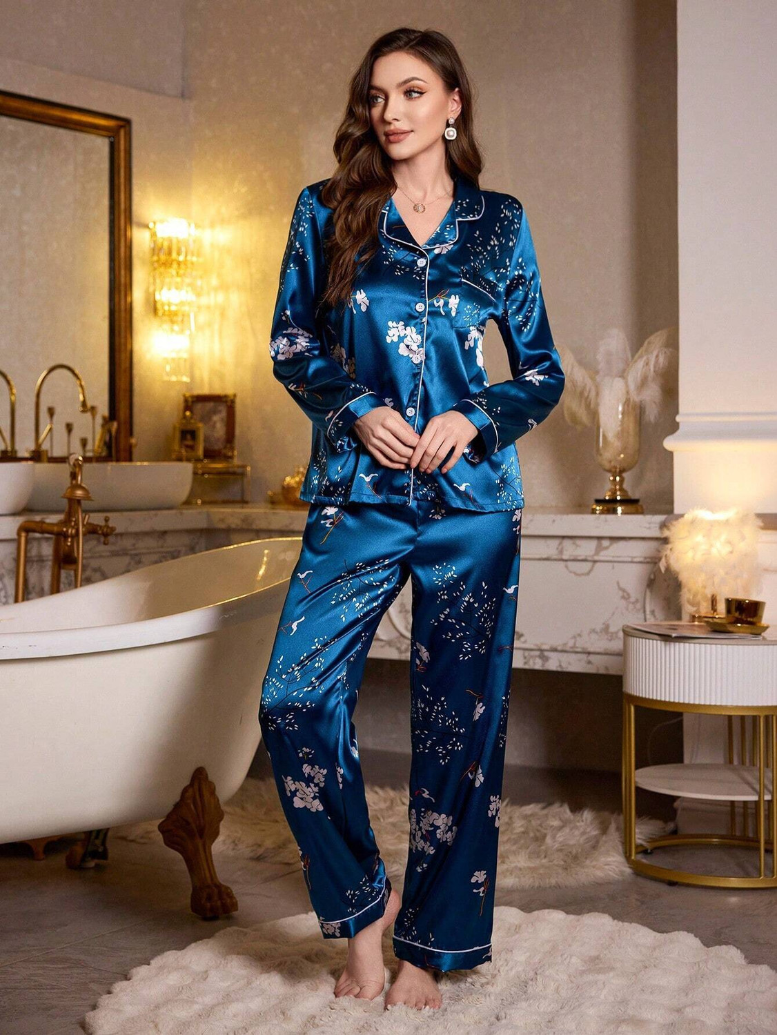 PAGHDAL BROTHERS Women Printed Multicolor Shirt & Pyjama set