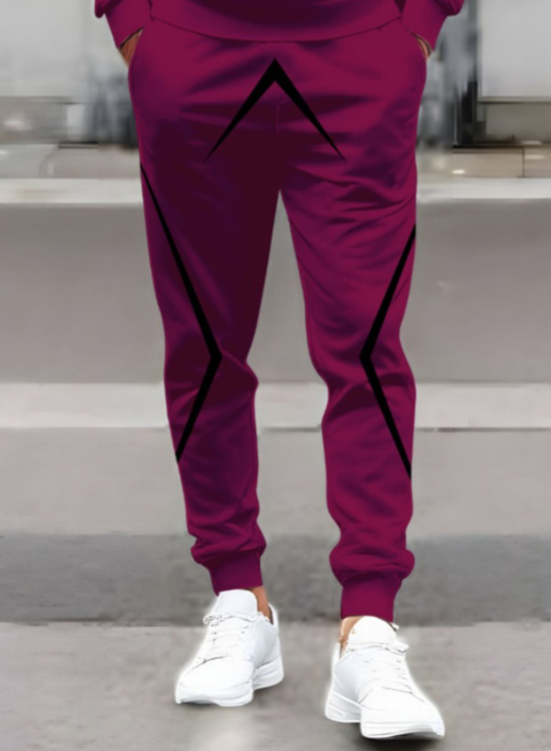Image of Triptee Men Abstract Maroon Night Suit Set