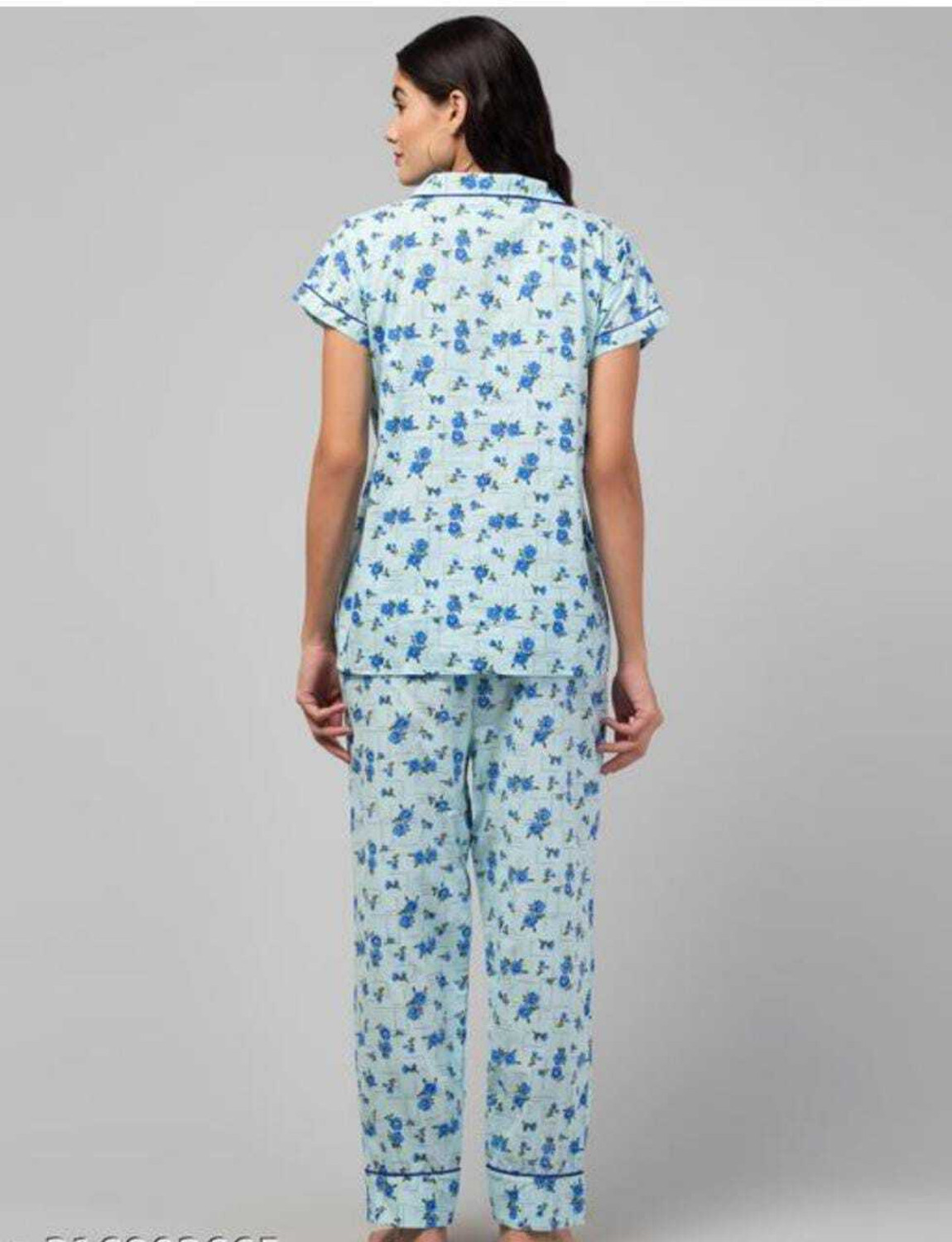 Image of CROWN KING GARMENTS Women Printed Multicolor Shirt & Pyjama set