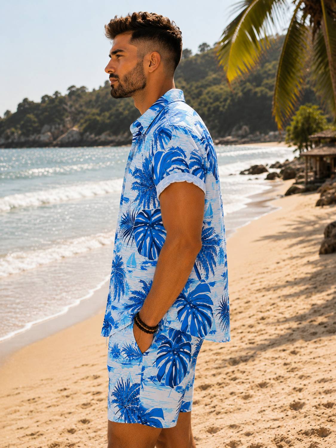 COOLLINEN Men Blue Night Suit Set - Image 4