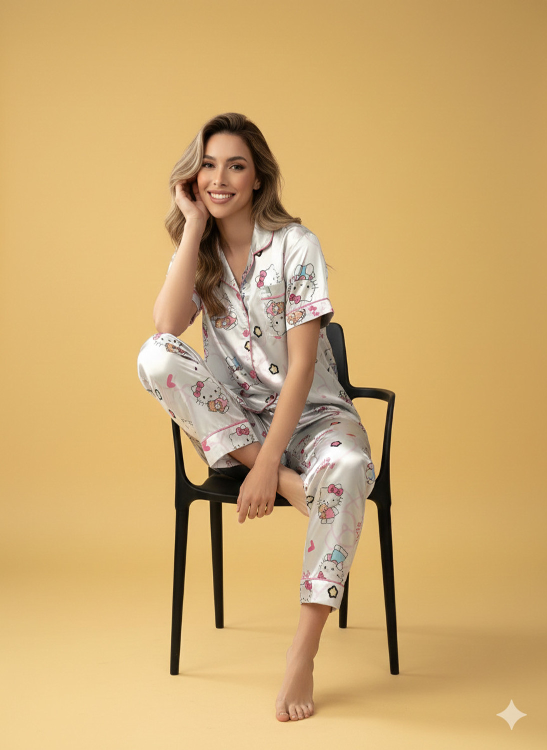 Image of RANIBAA Women Night Suit Set Multicolor Printed