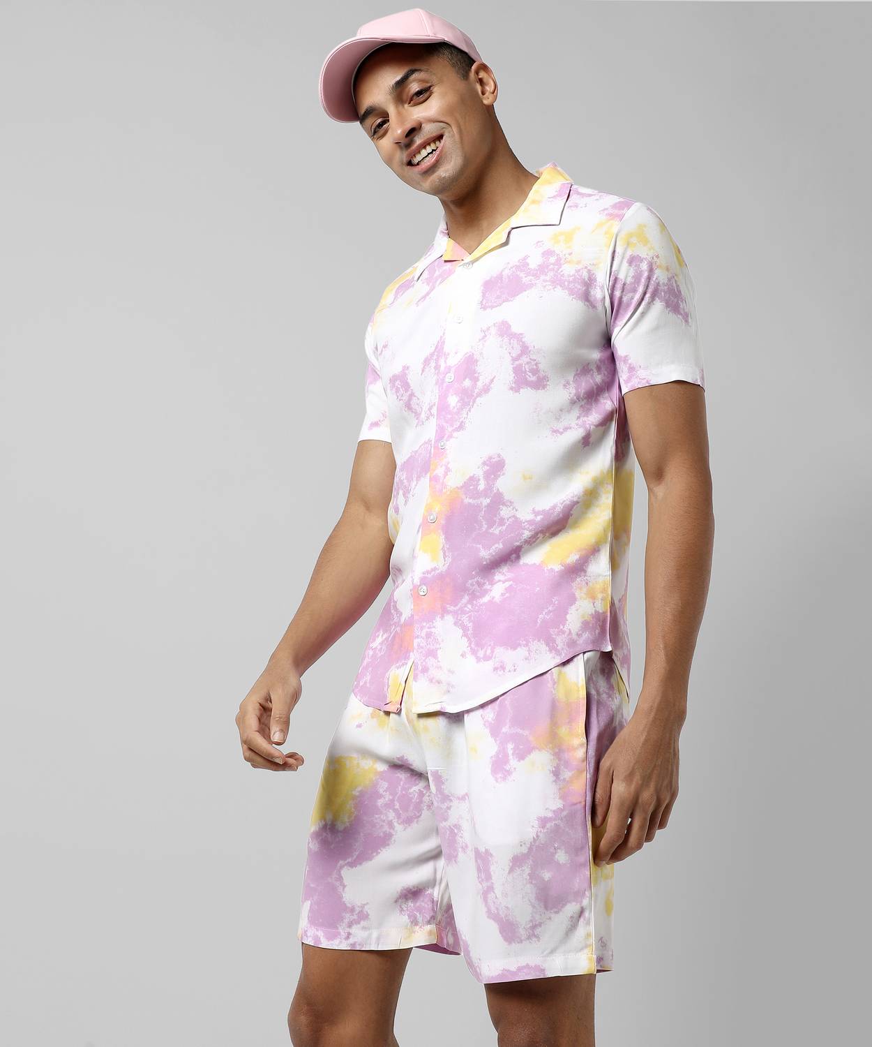 CAHOOT Men Printed Multicolor Night Suit Set