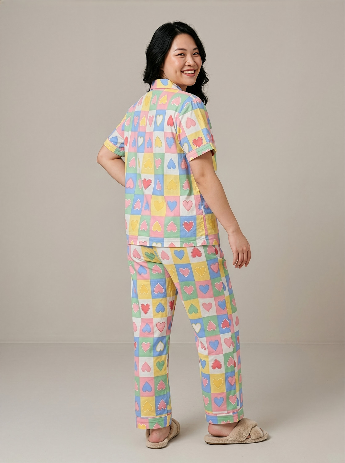 Image of Lugo Women Printed Multicolor Night Suit Set