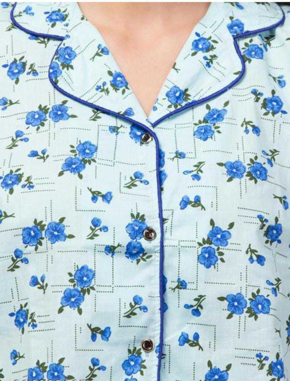 Image of CROWN KING GARMENTS Women Printed Multicolor Shirt & Pyjama set