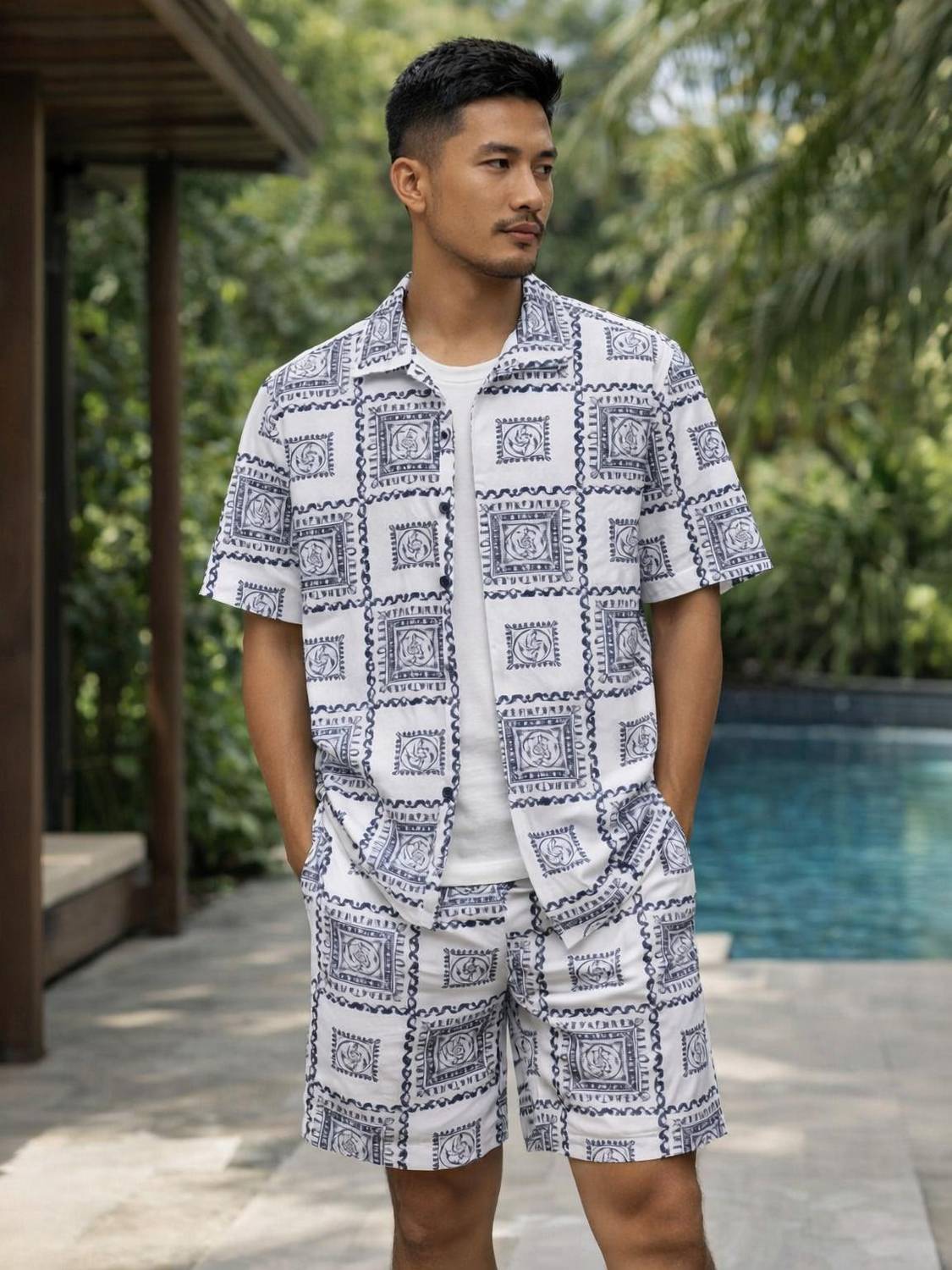 7starenterprise7 Men Printed Multicolor Night Suit Set