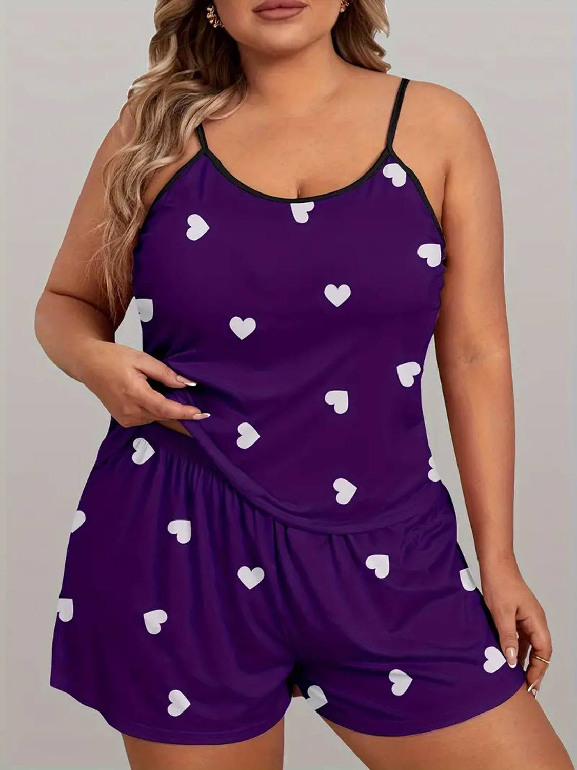 Boosah Women Printed White, Purple Top & Shorts Set