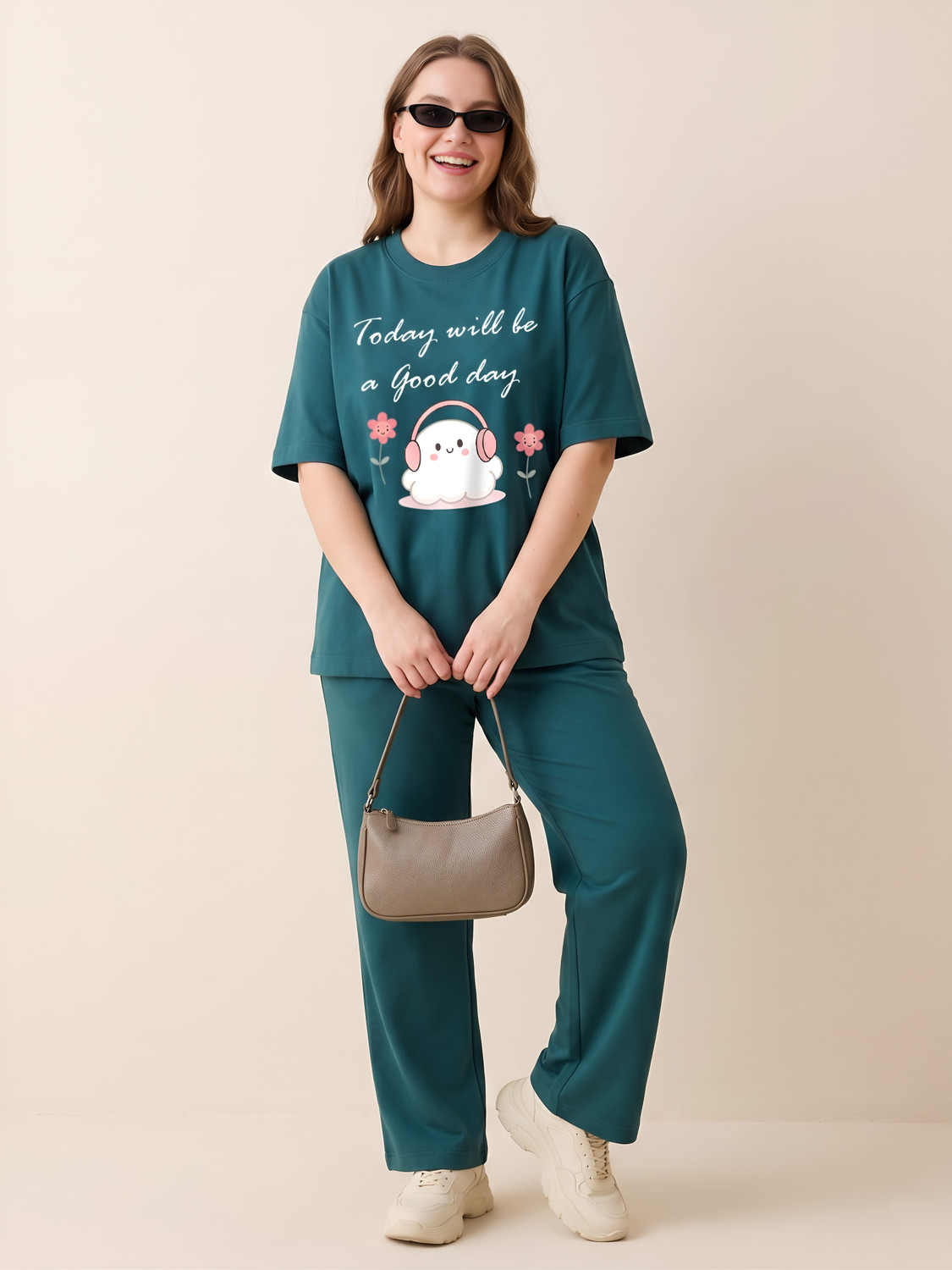 Image of My Swag Women Top & Pyjama Set Multicolor Printed