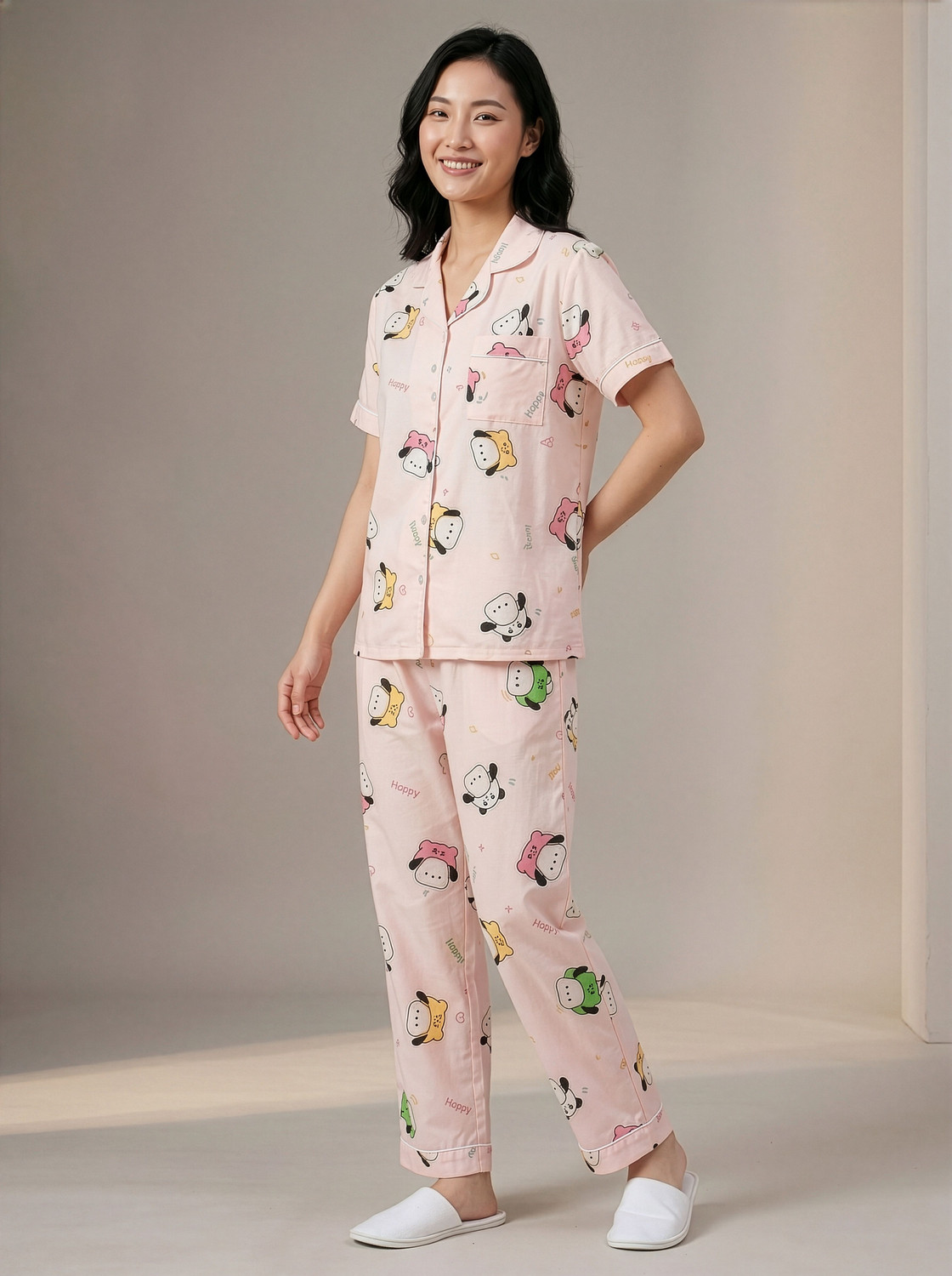 Image of Lugo Women Printed Multicolor Night Suit Set