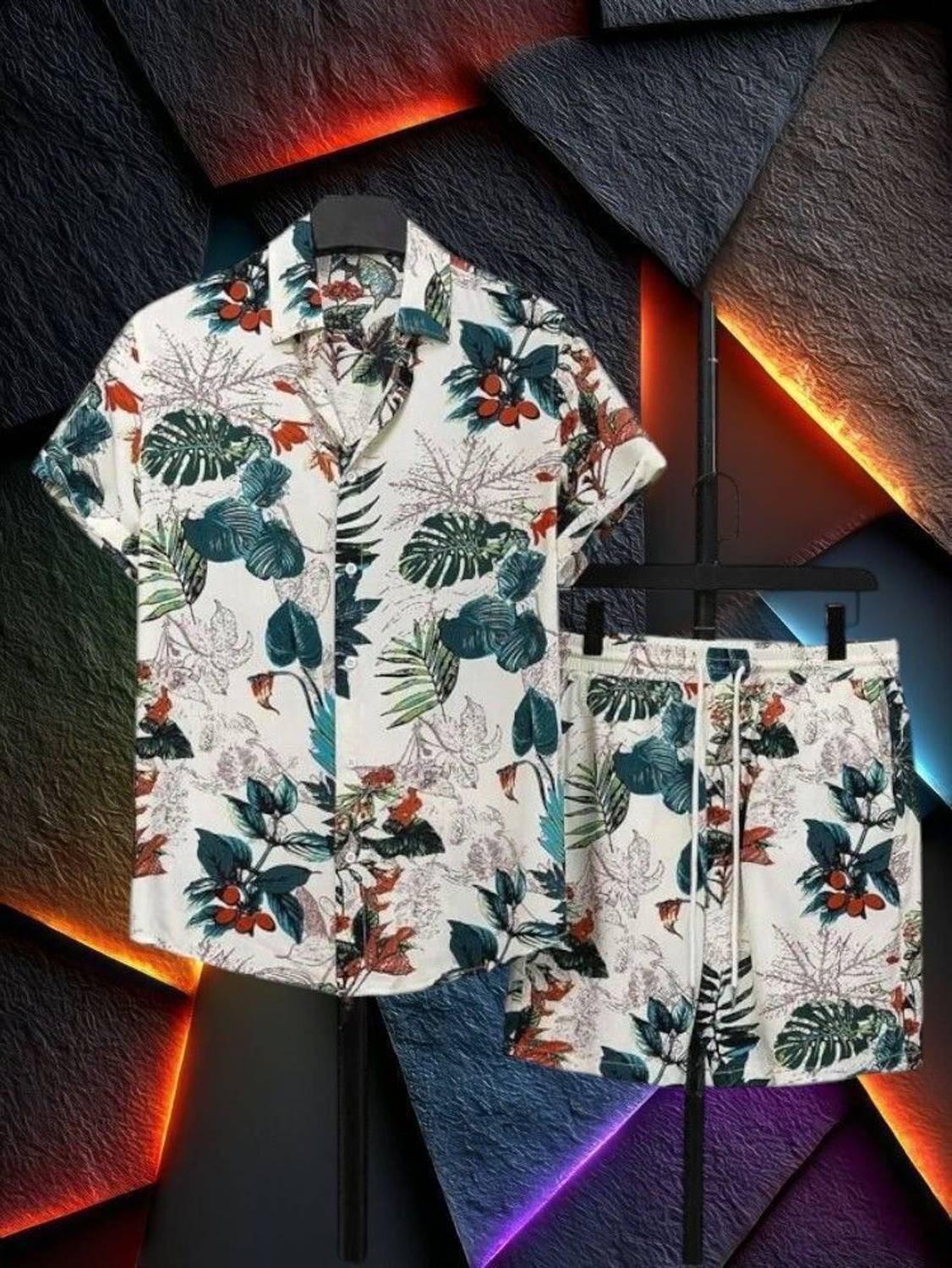 7starenterprise7 Men Printed Multicolor Night Suit Set