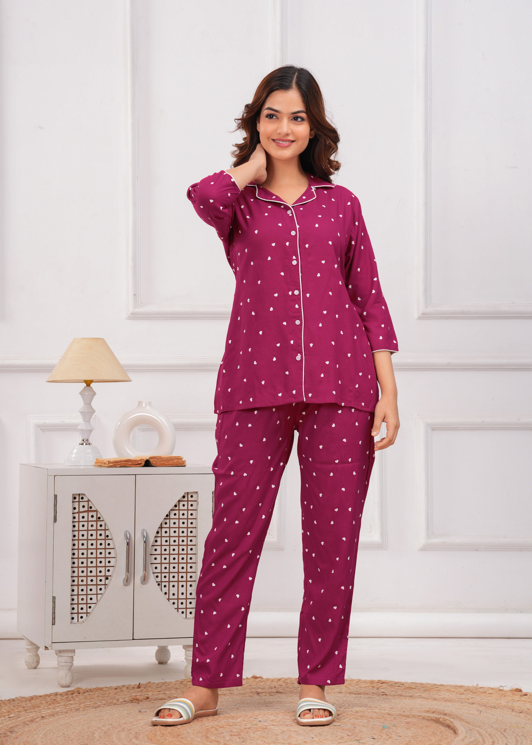 Image of GADWAL FEBRIC Women Nighty Set