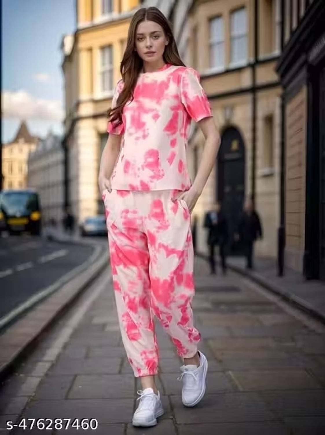 ATXP Women Printed Pink Night Suit Set
