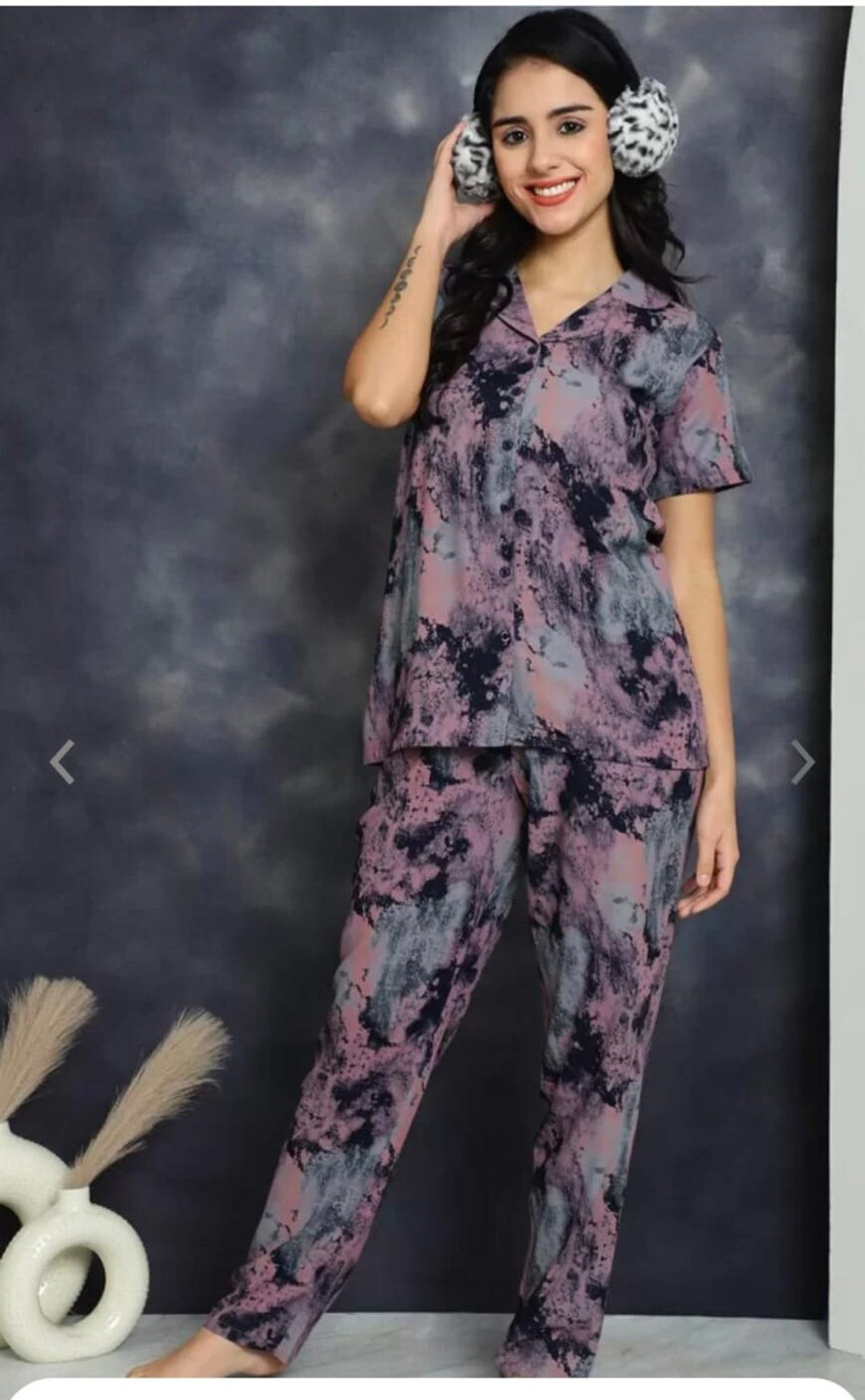 Image of METRONAUT Women Printed Multicolor Night Suit Set
