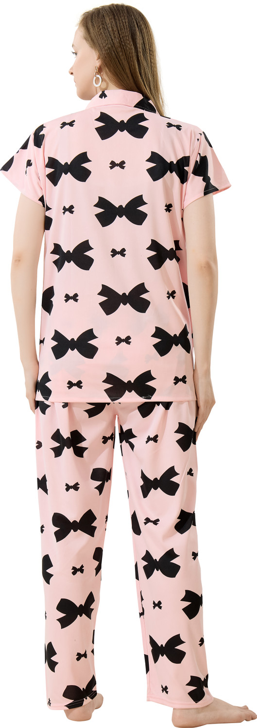 Image of Trade Zone Women Printed Multicolor Shirt & Pyjama set