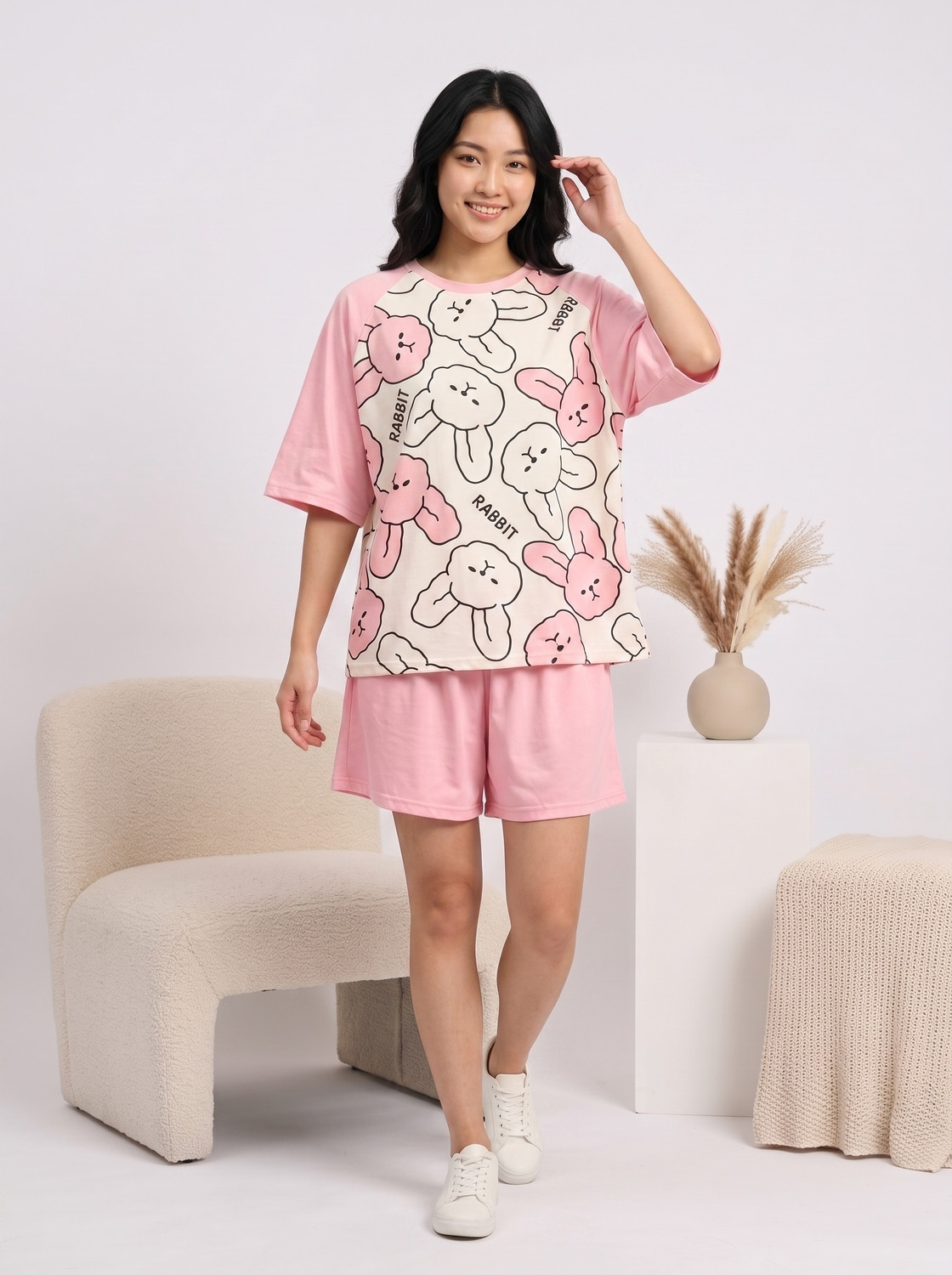 Image of Lugo Women Printed Multicolor Night Suit Set