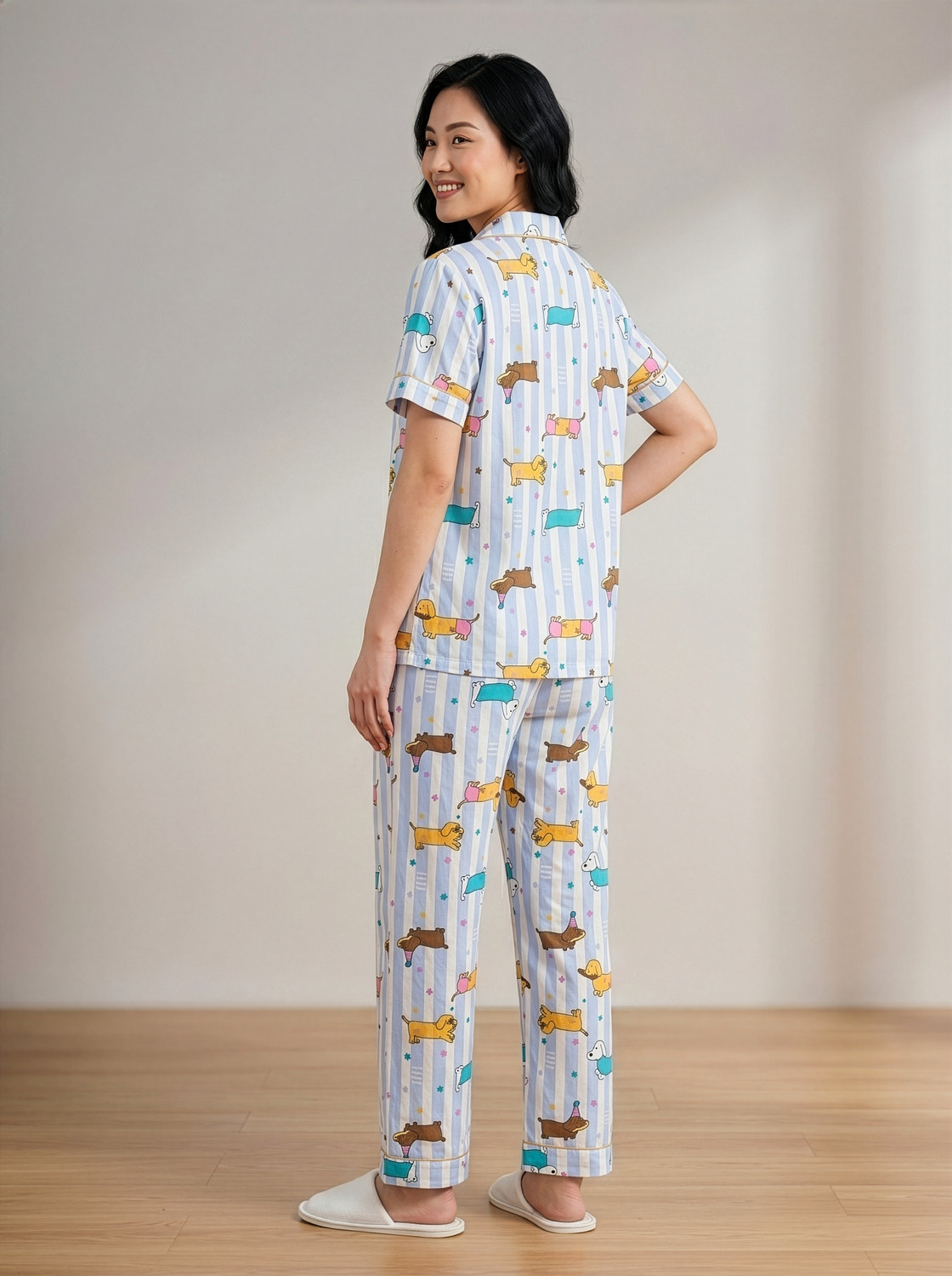 Image of Lugo Women Printed Multicolor Night Suit Set