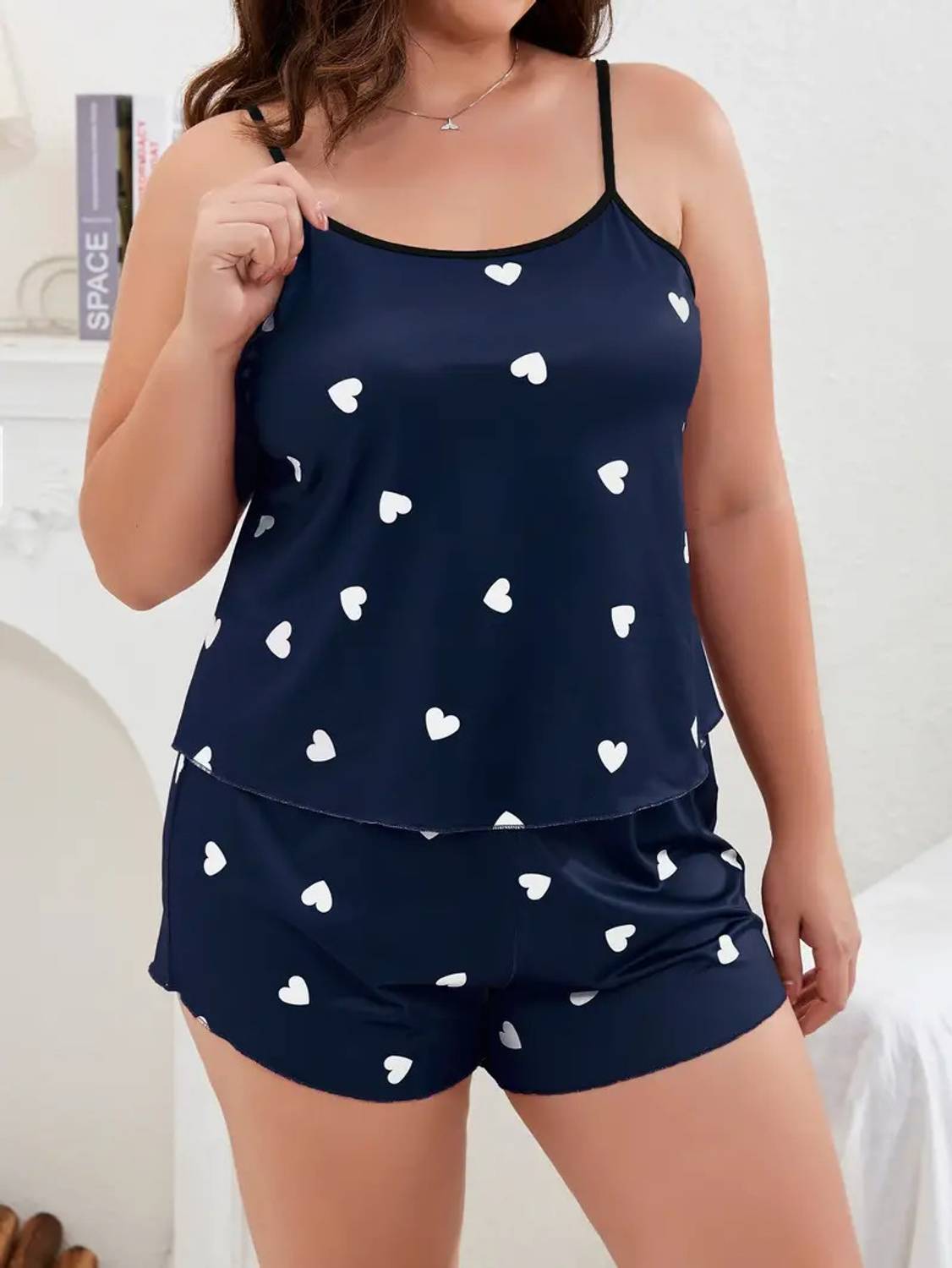 Boosah Women Printed Dark Blue, White Top & Shorts Set