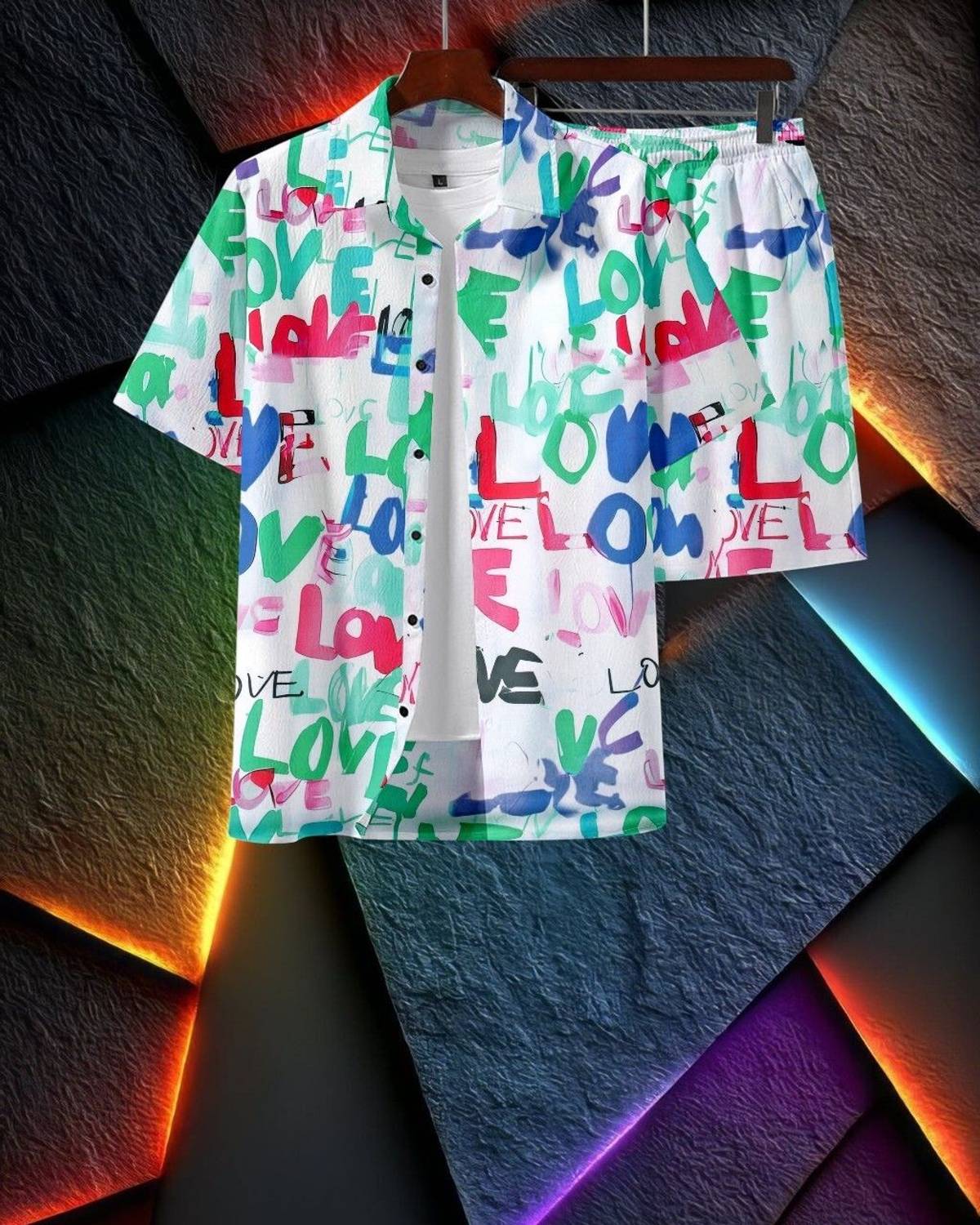 7starenterprise7 Men Printed Multicolor Night Suit Set