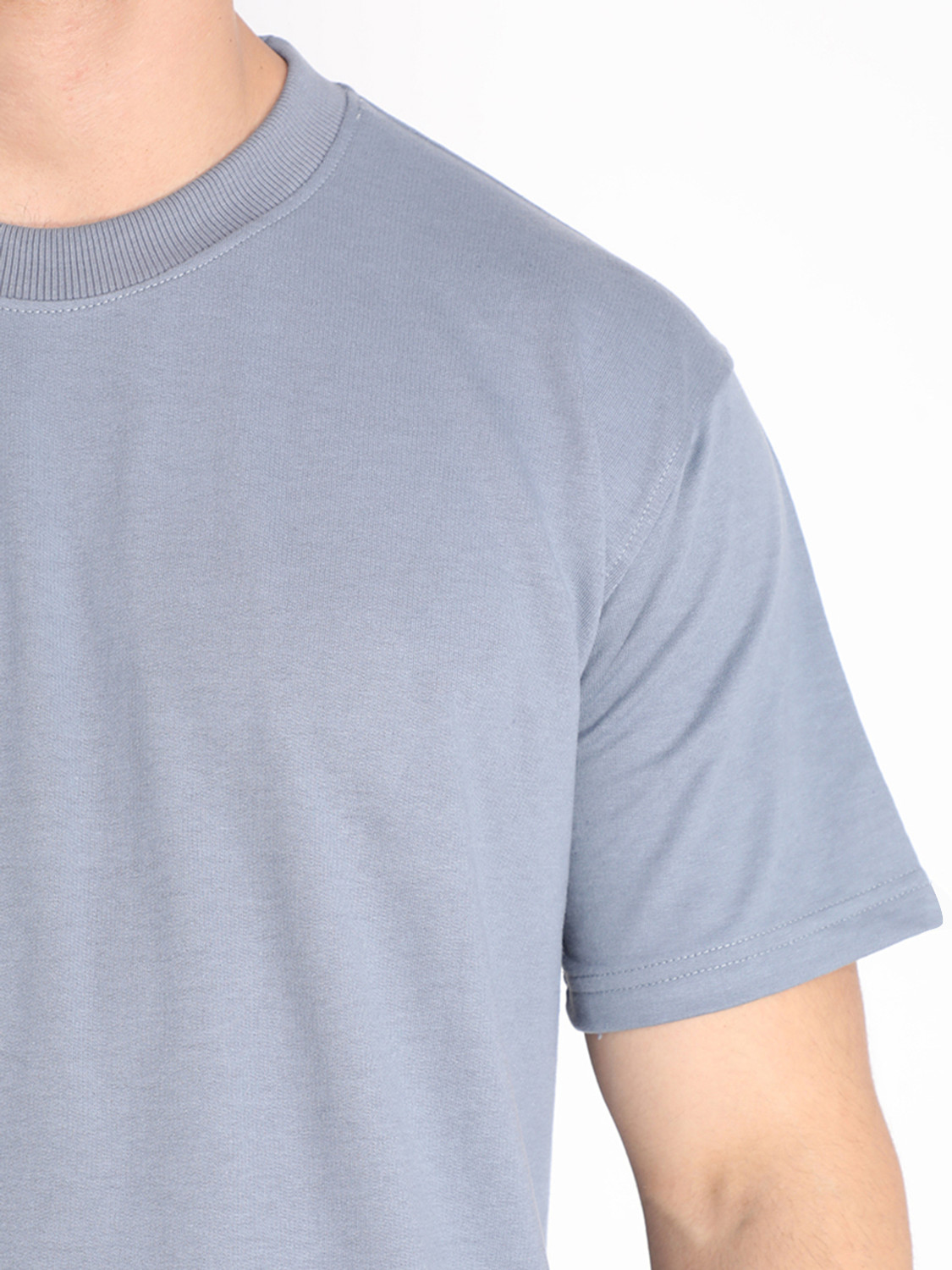 Image of CHKOKKO Men Solid Grey Top & Pyjama Set