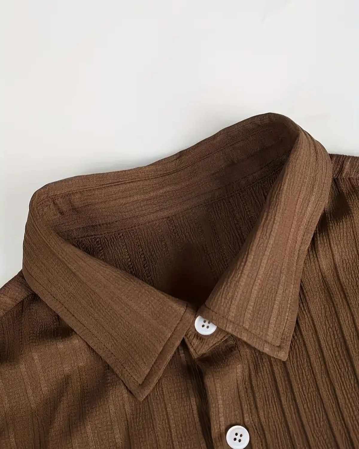 Image of HARI TRENDZ CLOTHING Men Self Design Brown Night Suit Set