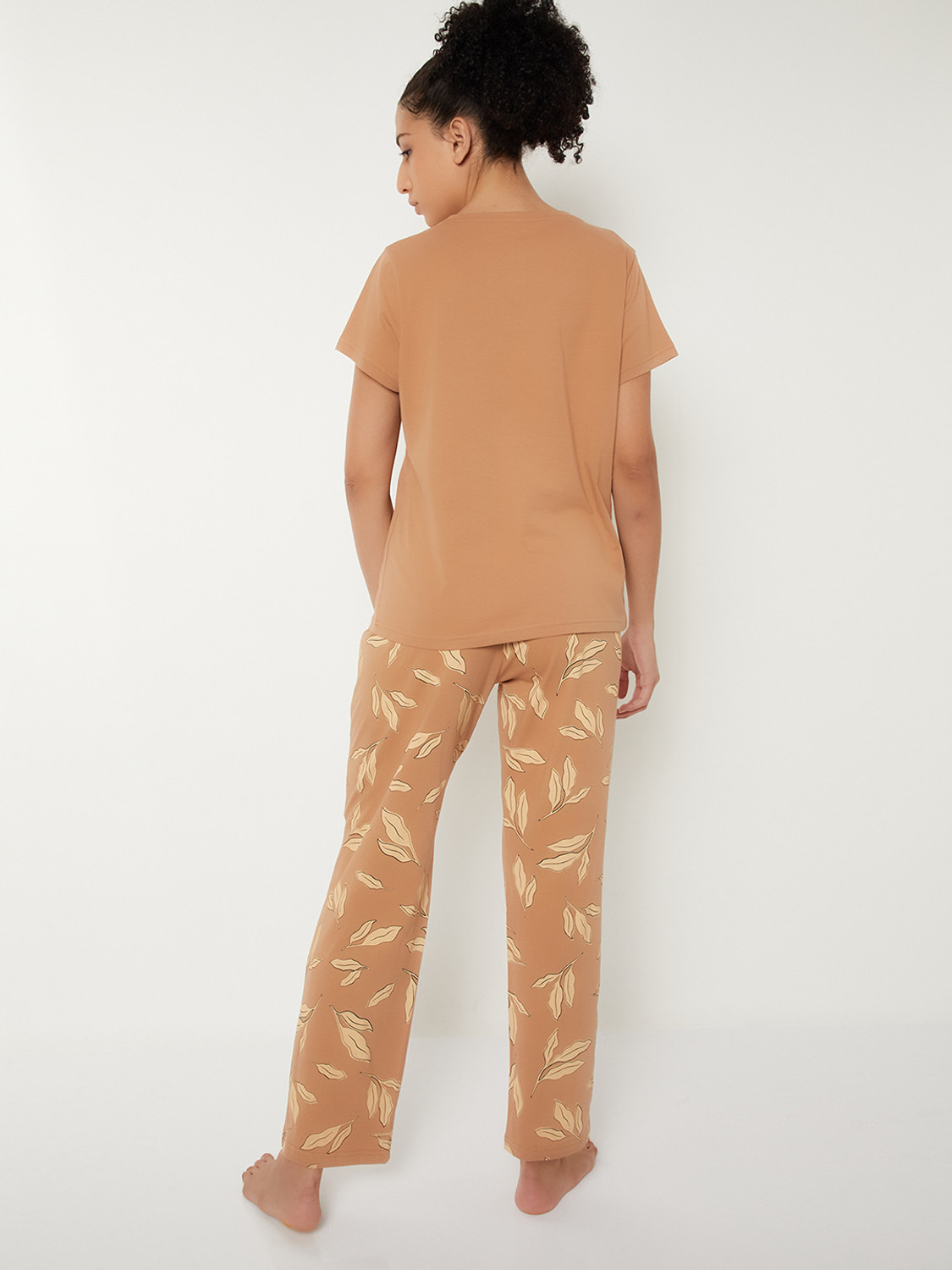 Image of MAX Women Printed Yellow Night Suit Set