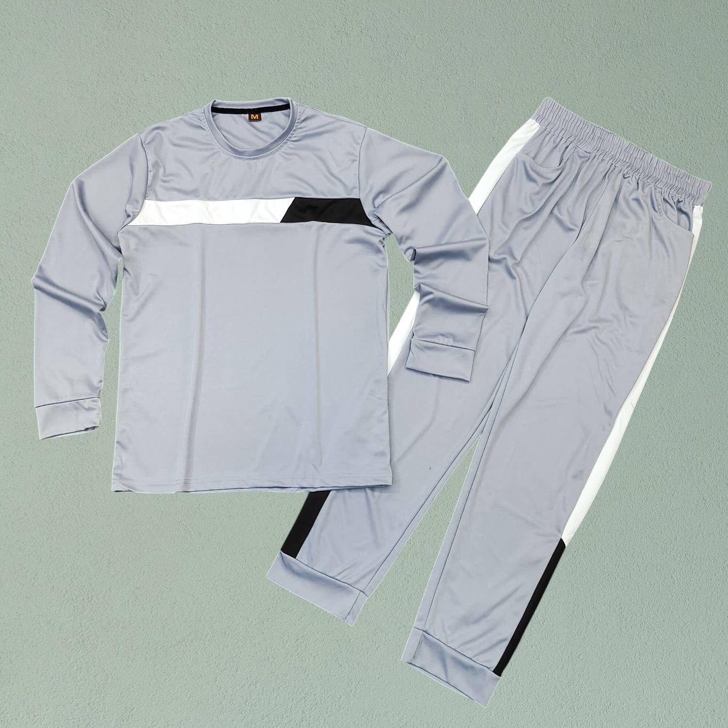 BajrangFashion Men Colorblock Grey Night Suit Set